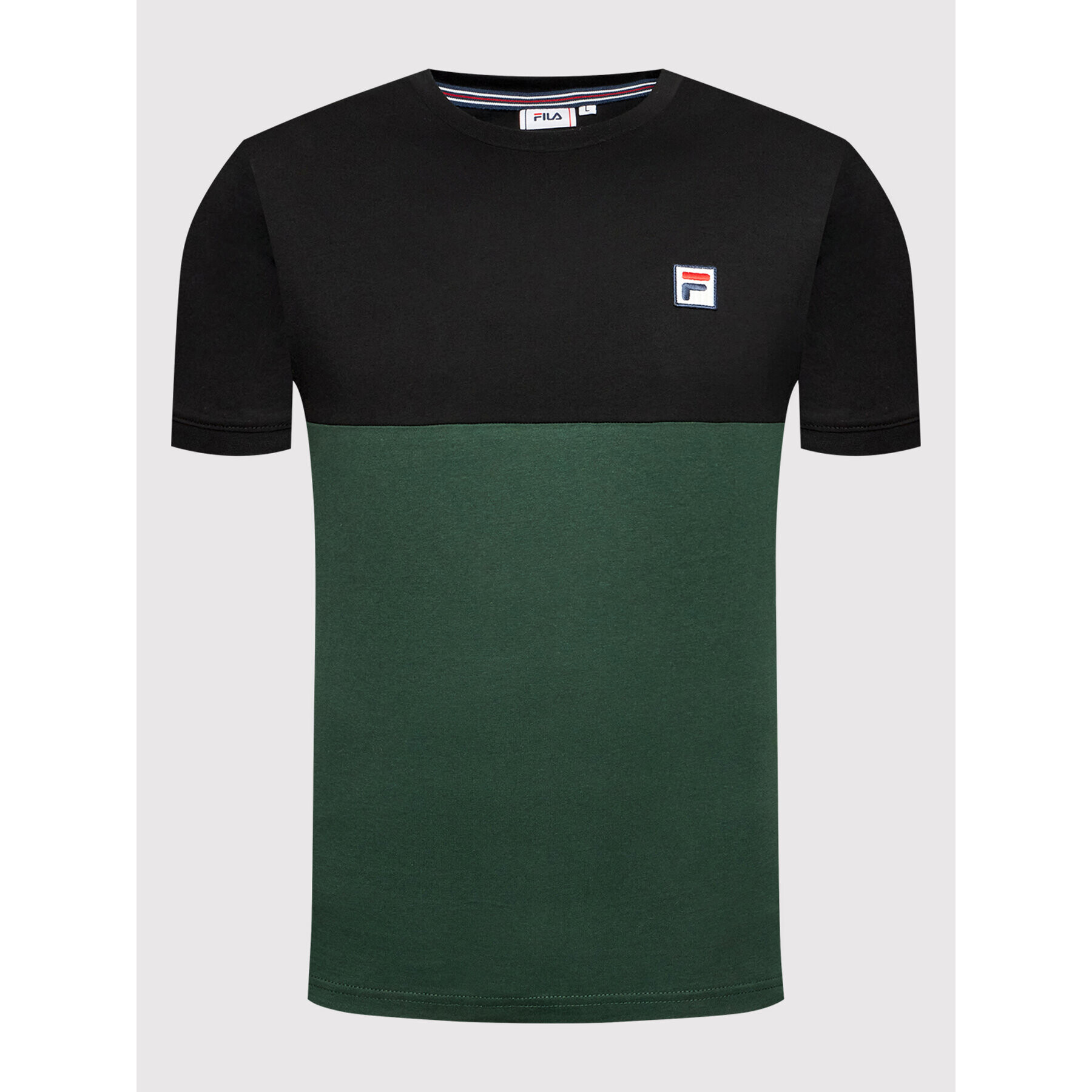 Fila Tricou Cian Blocked 688985 Verde Regular Fit - Pled.ro