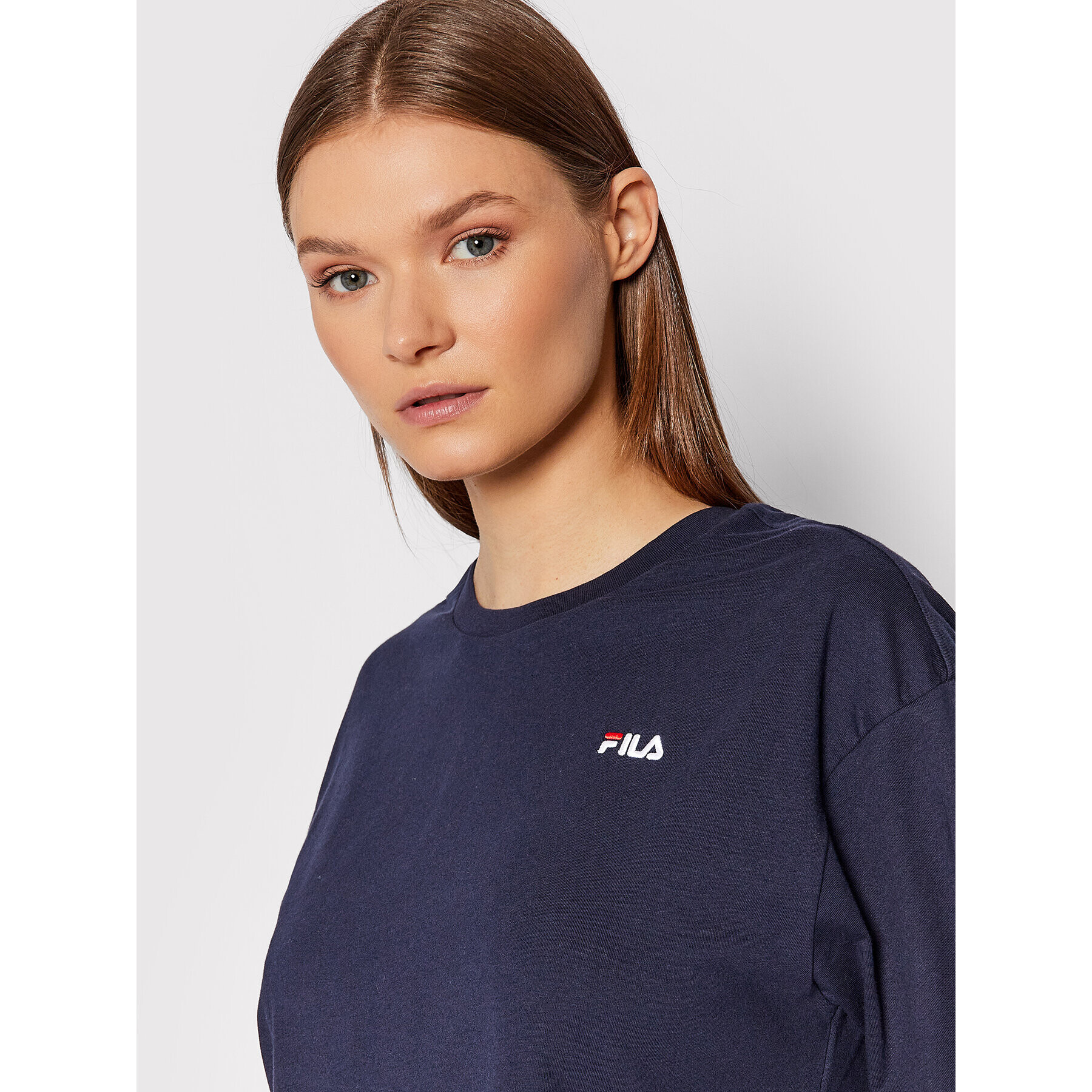 Fila Tricou Ellasyn 688929 Bleumarin Cropped Fit - Pled.ro