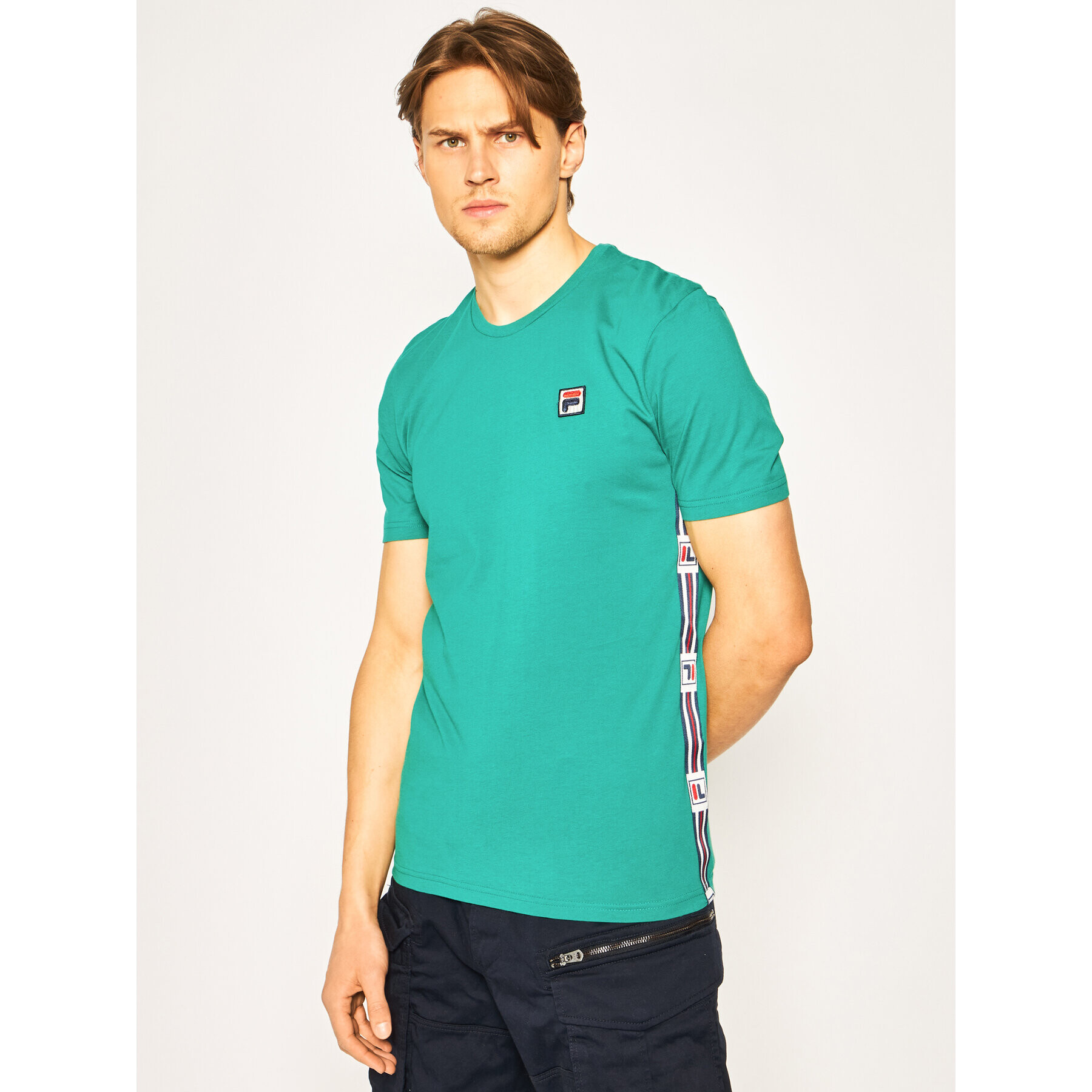 Fila Tricou Hades 687640 Verde Regular Fit - Pled.ro