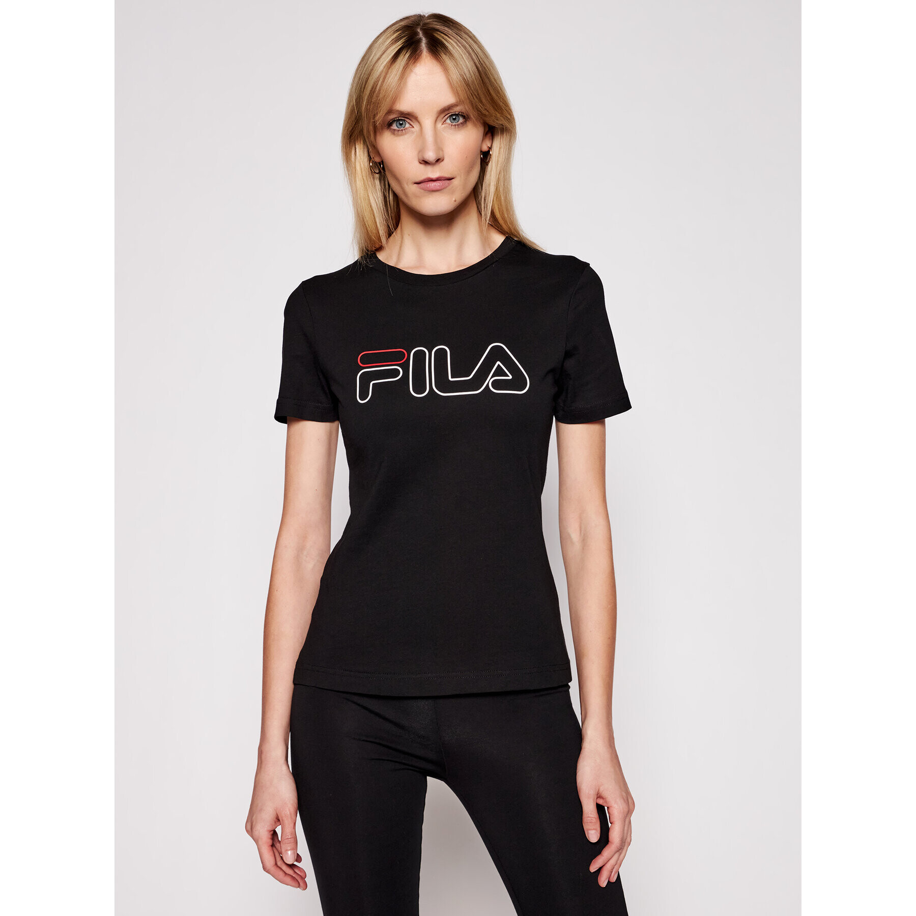 Fila Tricou Ladan Tee 683179 Negru Regular Fit - Pled.ro