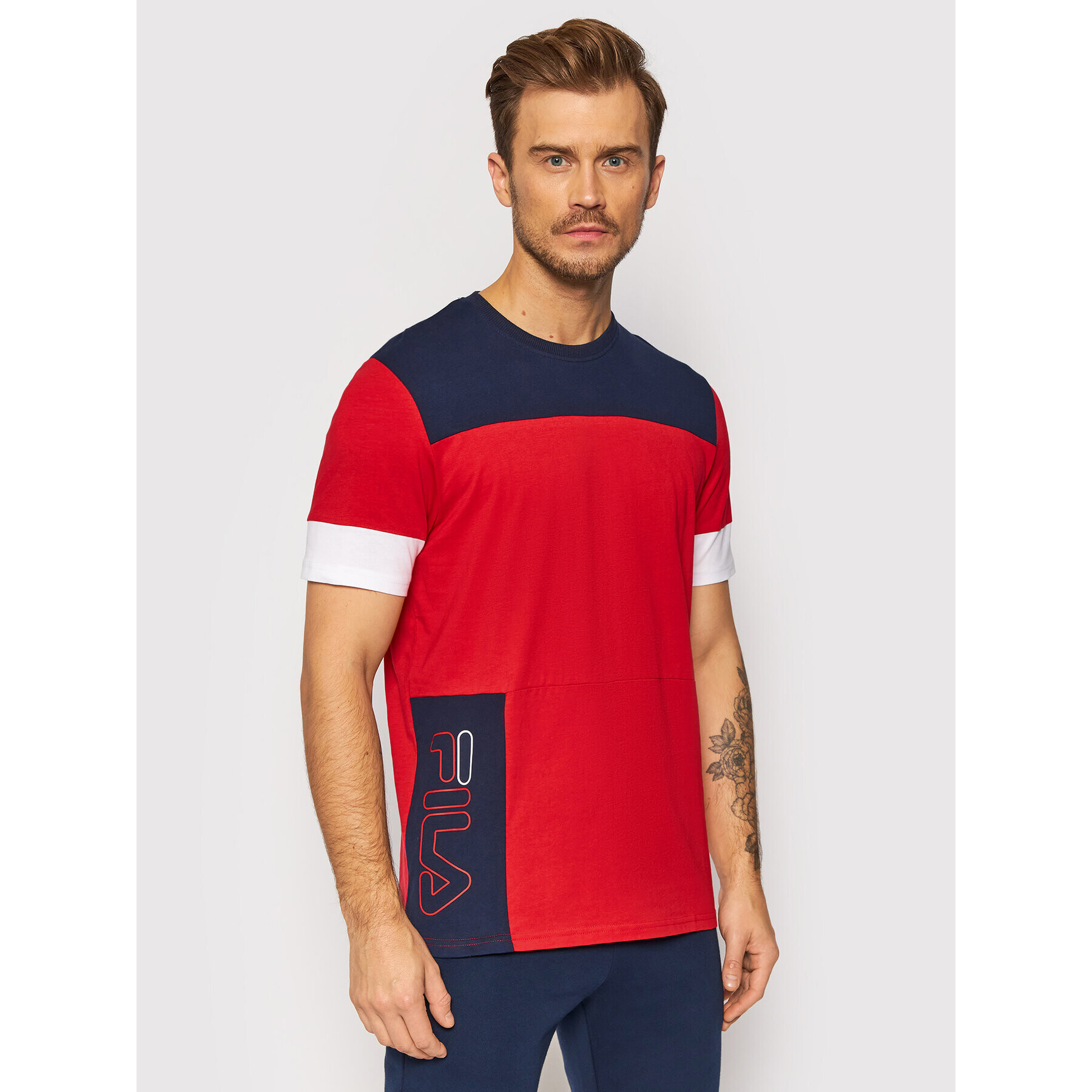 Fila Tricou Pagan Blocked 683456 Colorat Regular Fit - Pled.ro