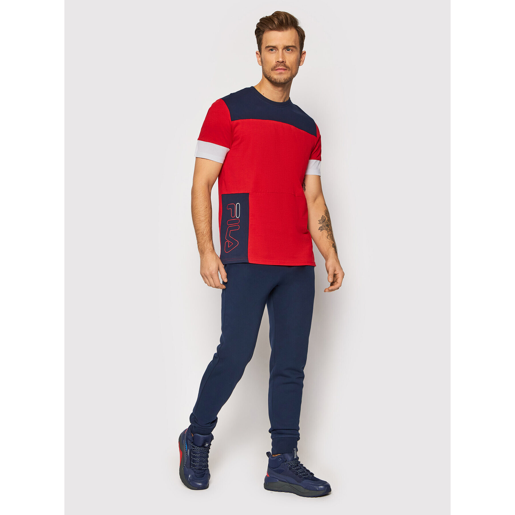 Fila Tricou Pagan Blocked 683456 Colorat Regular Fit - Pled.ro