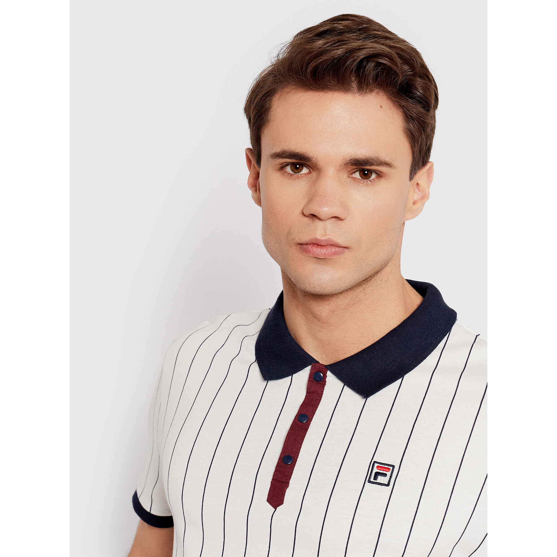 Fila Tricou polo 687654 Alb Regular Fit - Pled.ro