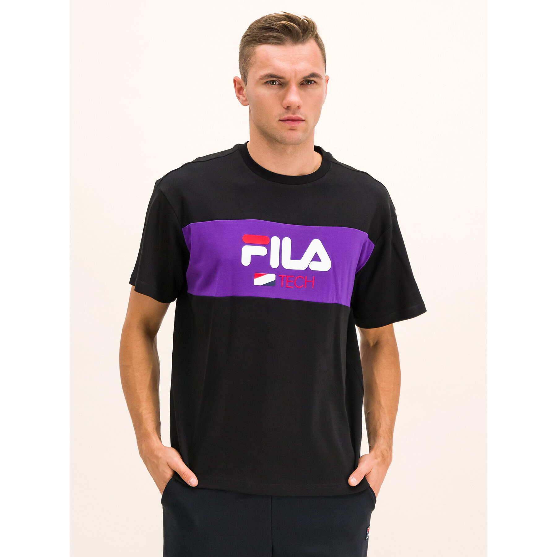 Fila Tricou Renz 687245 Negru Regular Fit - Pled.ro