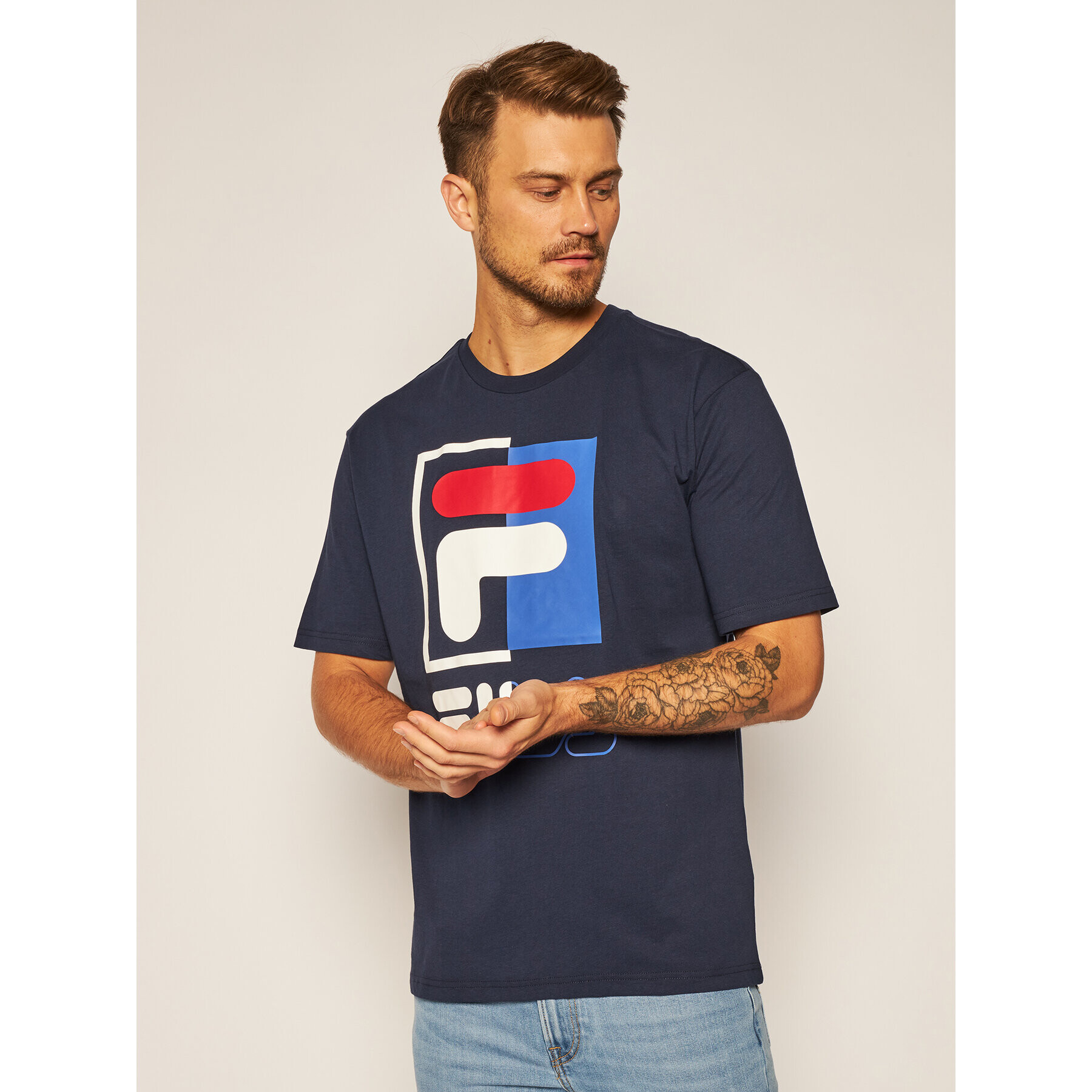 Fila Tricou Saku 687475 Bleumarin Regular Fit - Pled.ro