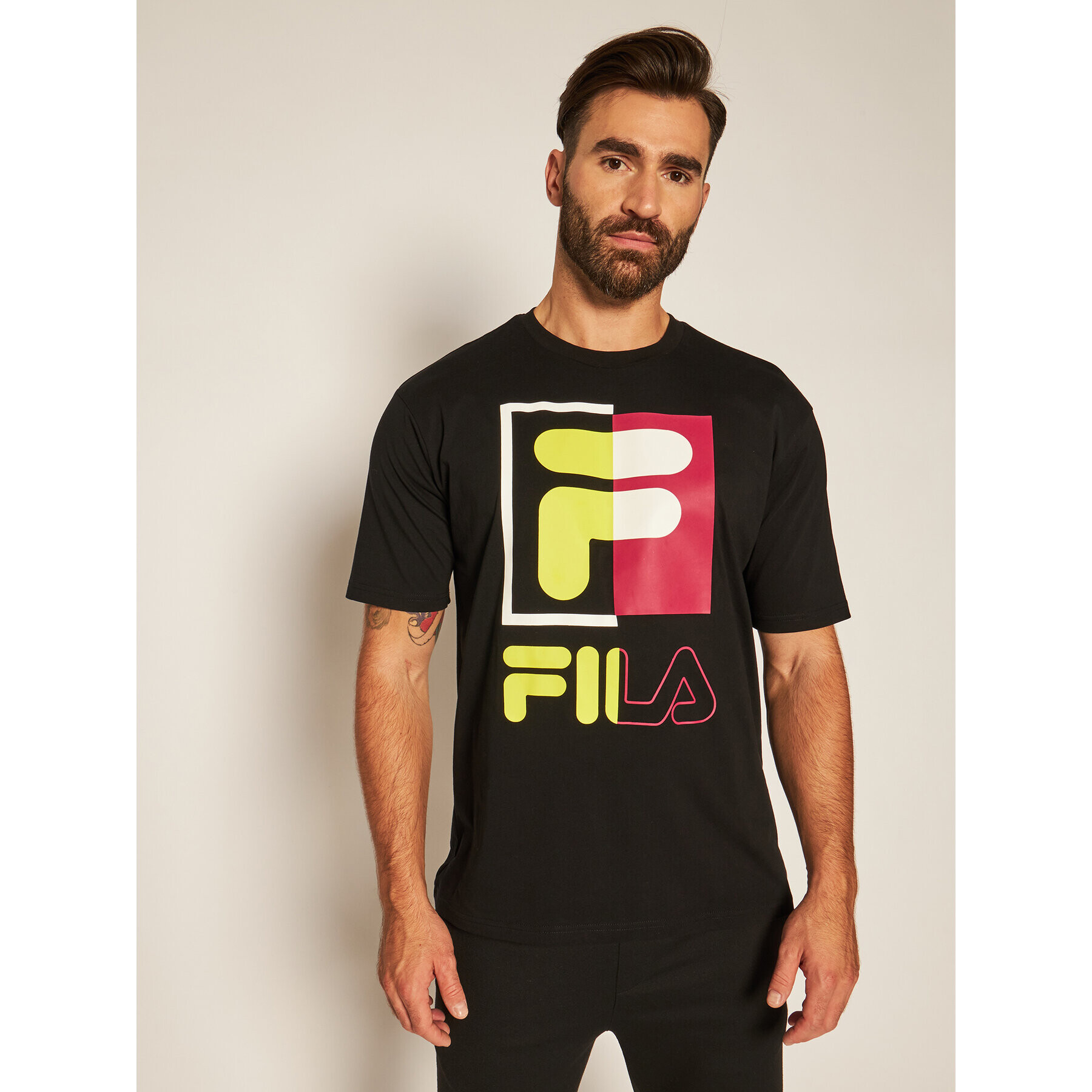 Fila Tricou Saku 687475 Negru Regular Fit - Pled.ro