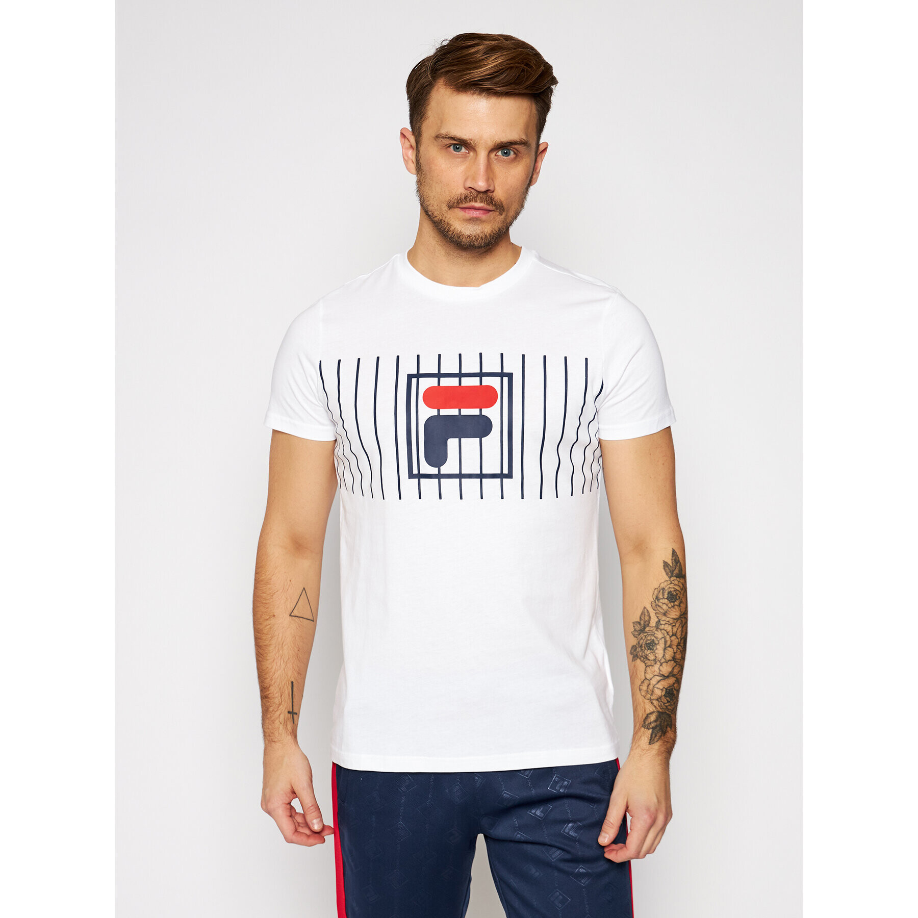 Fila Tricou Sauts Tee 687989 Alb Regular Fit - Pled.ro