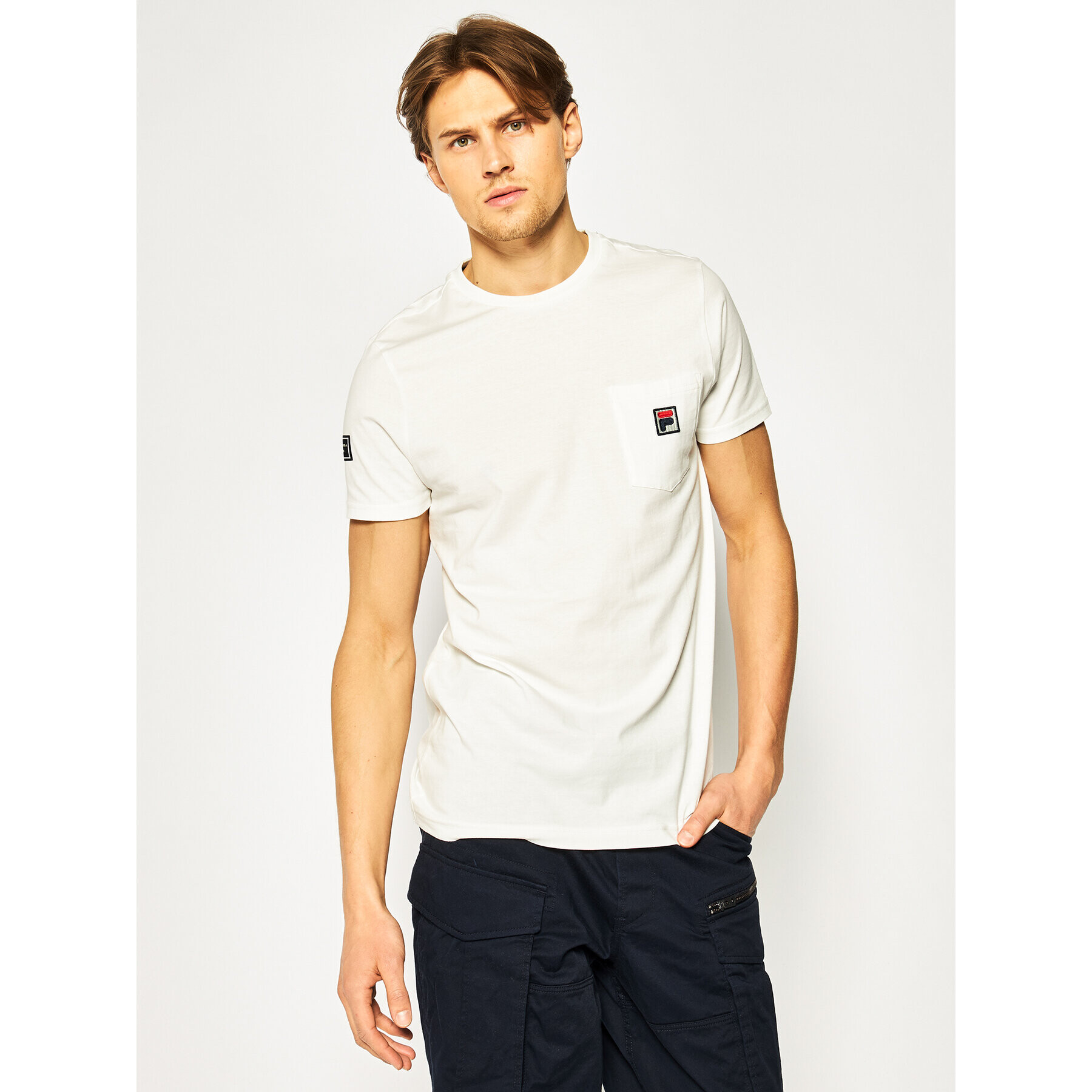 Fila Tricou Taren 687714 Alb Regular Fit - Pled.ro