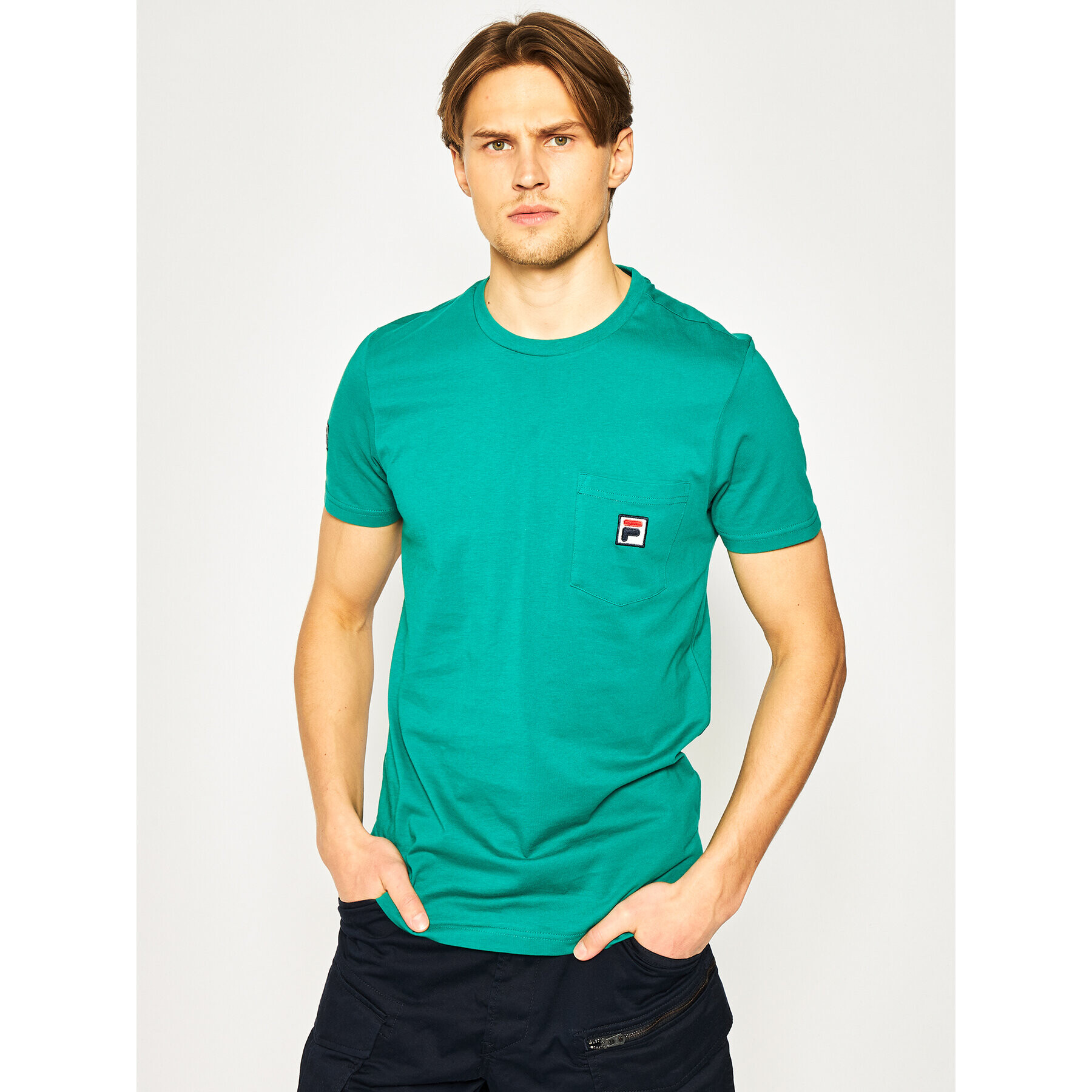 Fila Tricou Taren 687714 Verde Regular Fit - Pled.ro