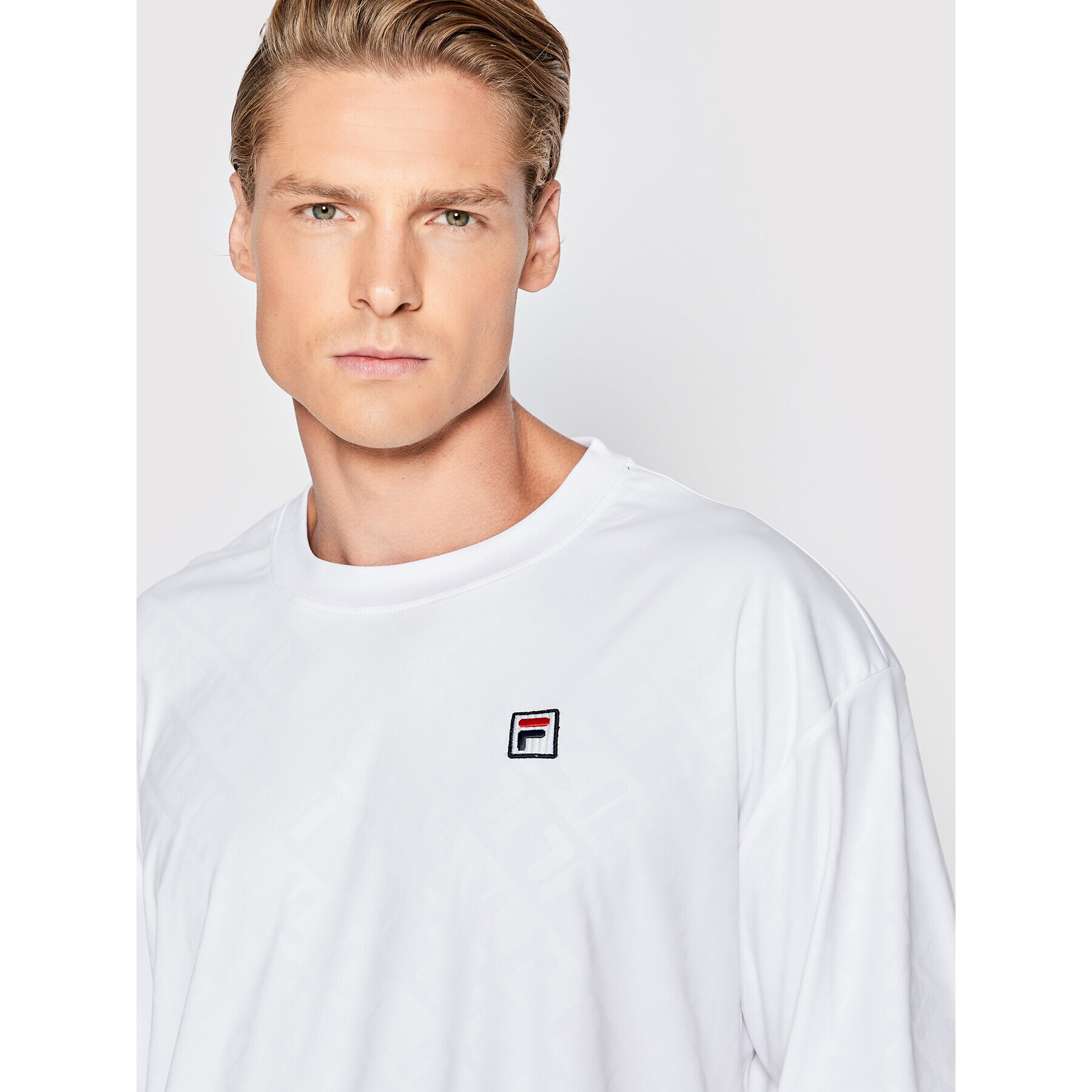 Fila Tricou Thady 689171 Alb Relaxed Fit - Pled.ro