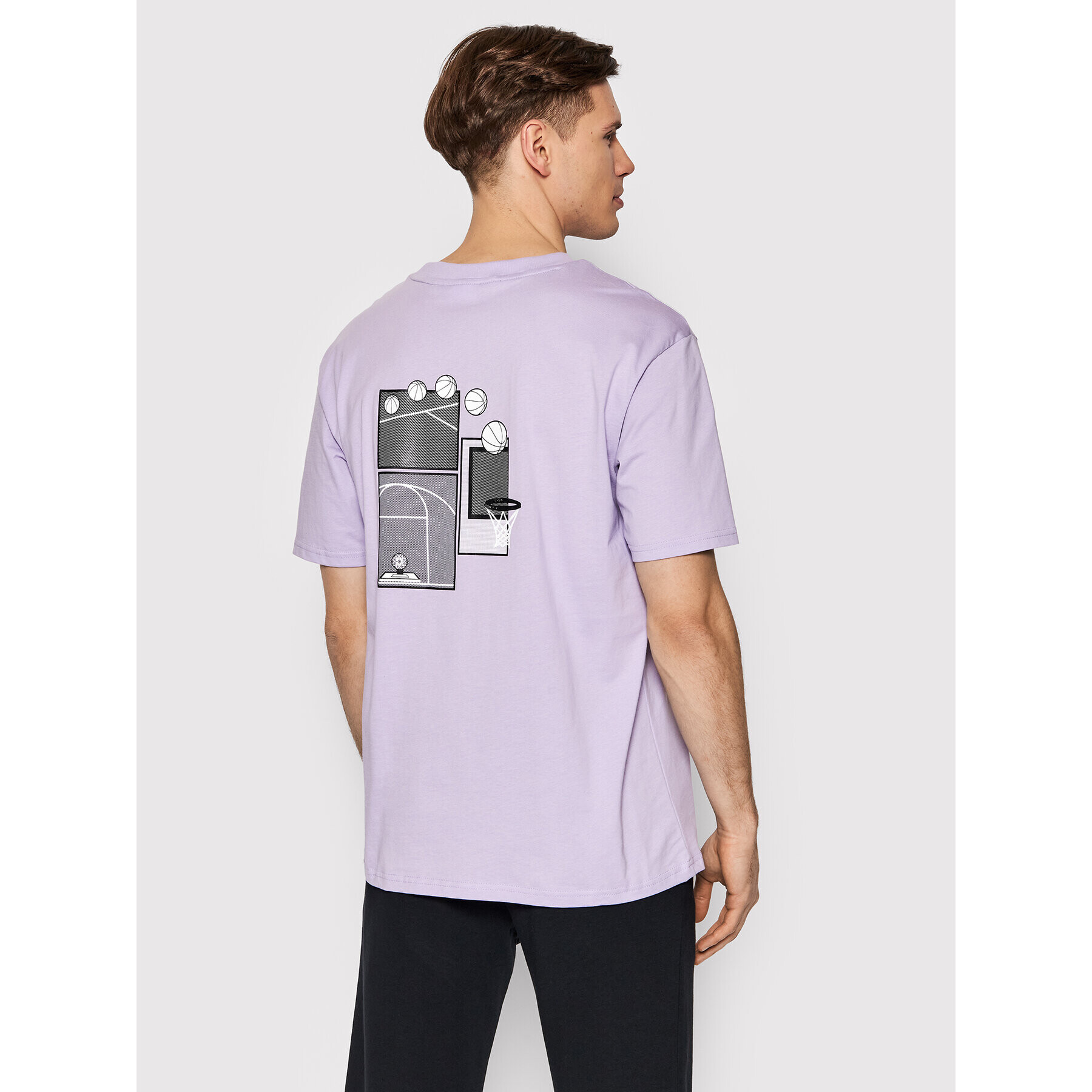 Fila Tricou Tismo FAM0025 Violet Relaxed Fit - Pled.ro