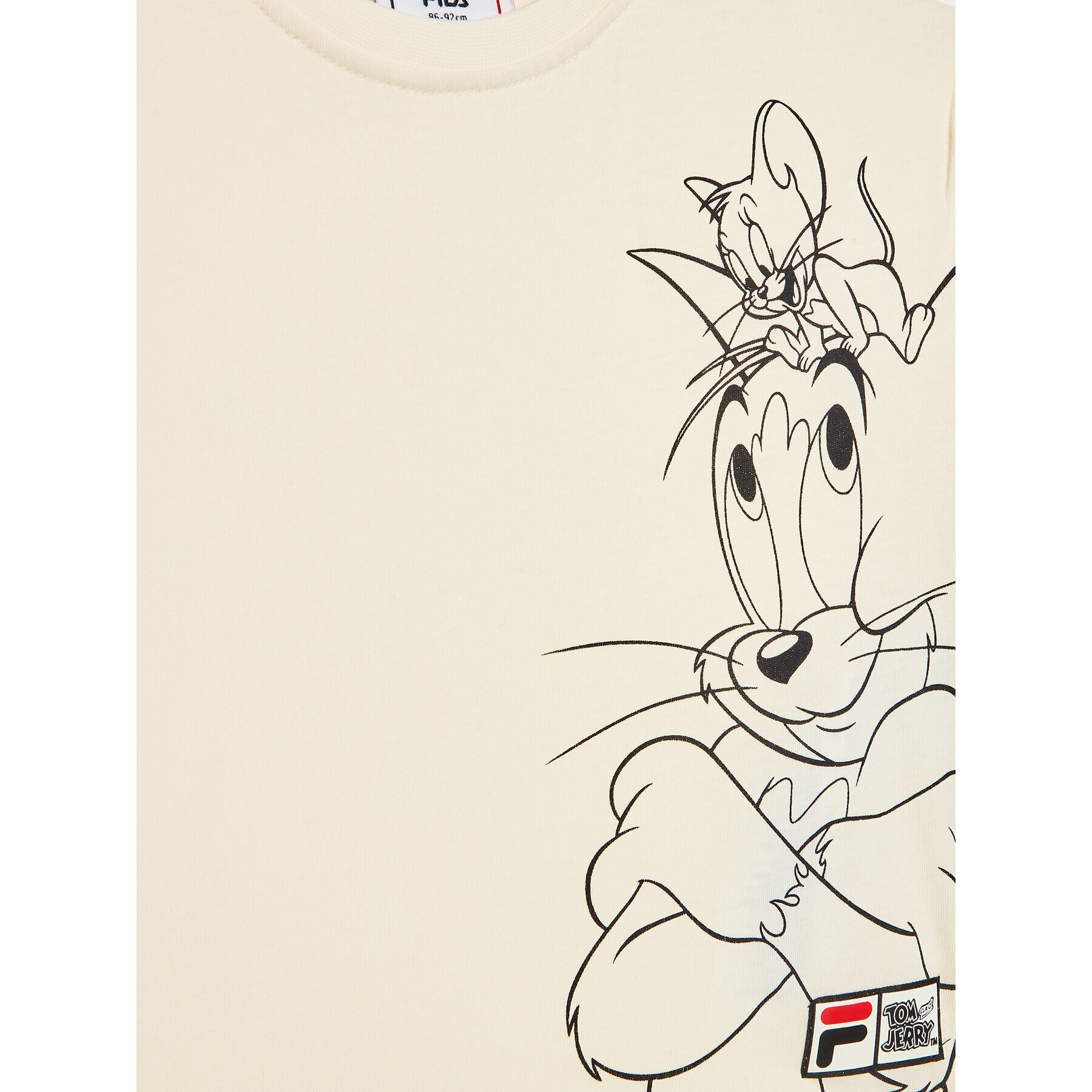 Fila Tricou Tom & Jerry Toyama FAK0111 Bej Regular Fit - Pled.ro