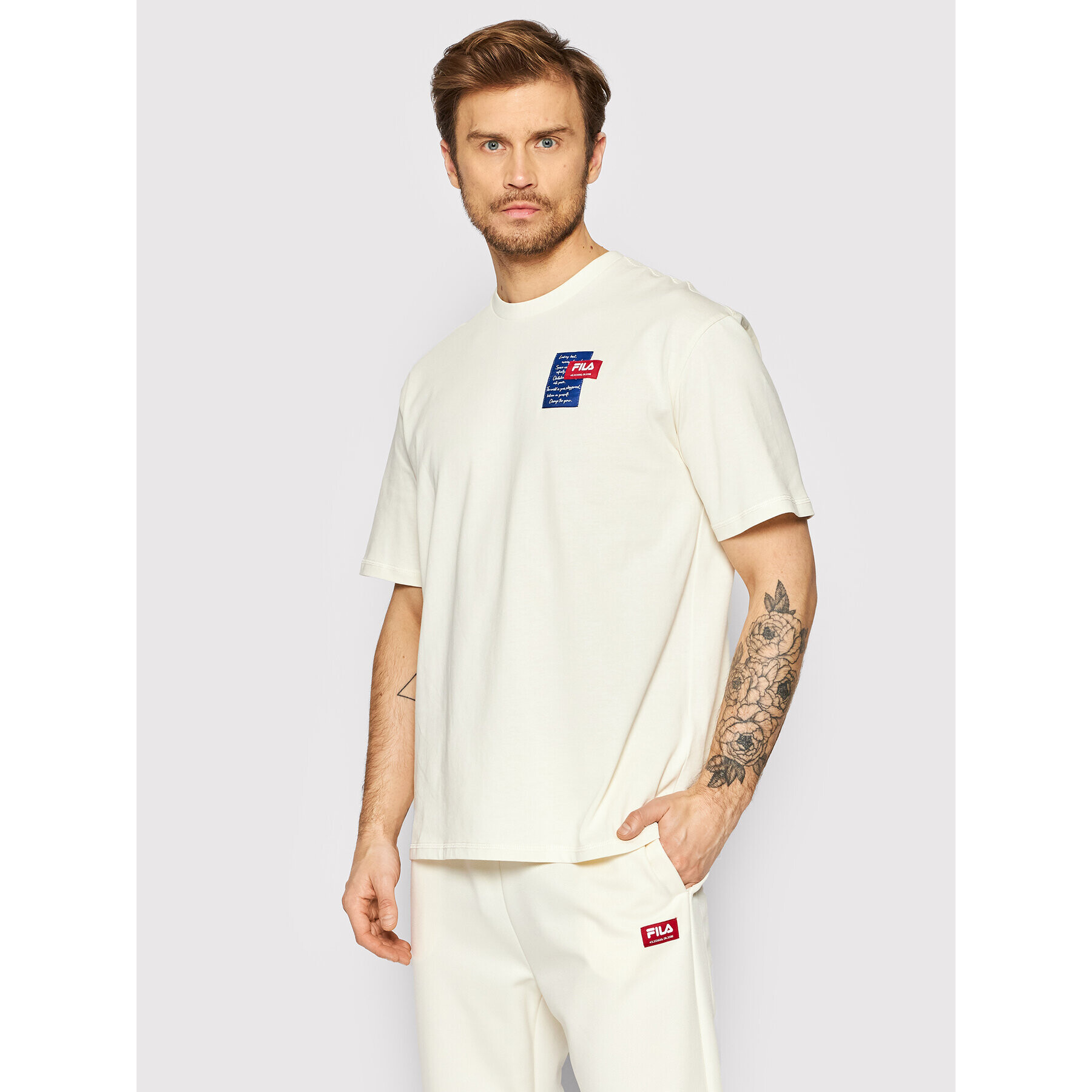 Fila Tricou Trabzon FAM0005 Bej Regular Fit - Pled.ro