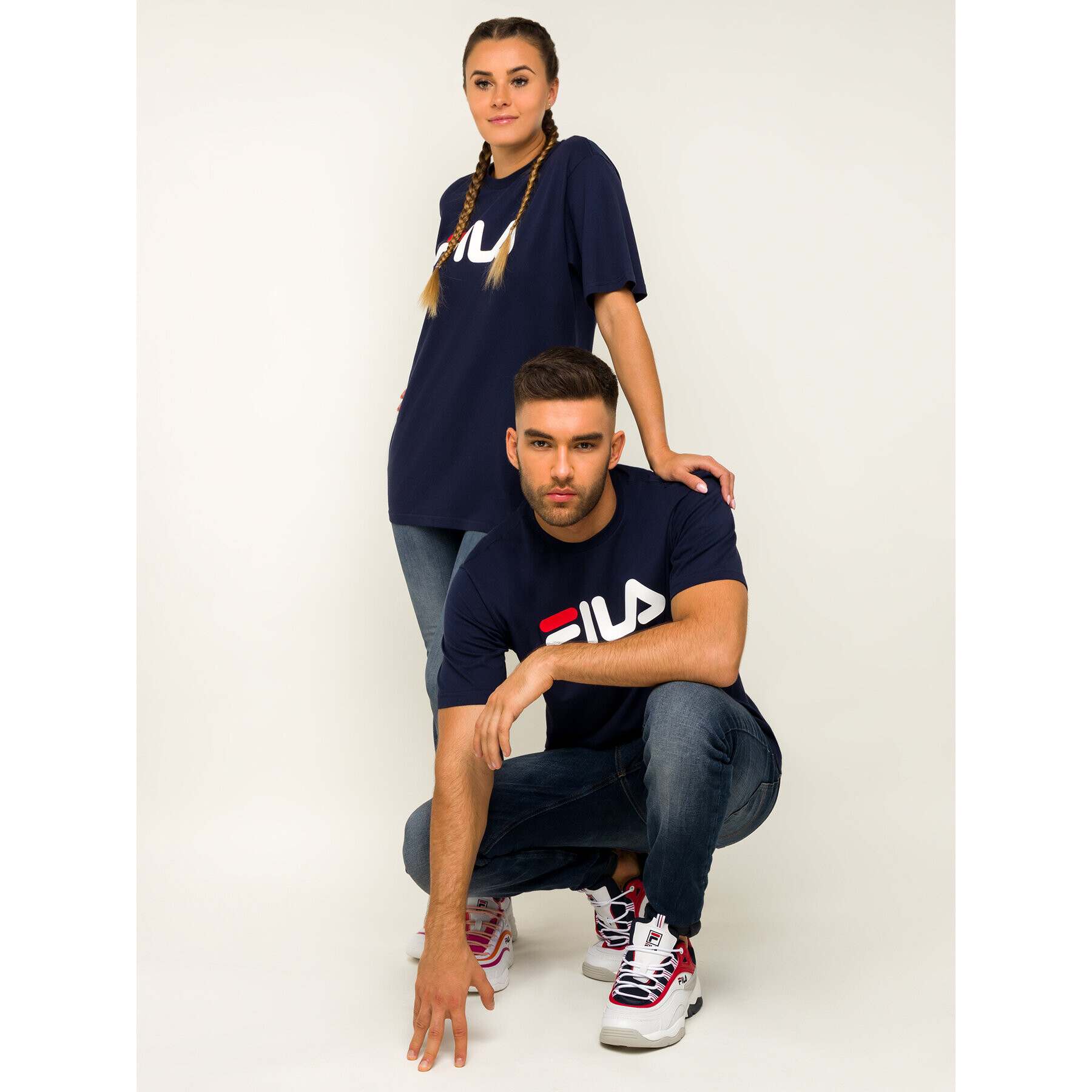 Fila Tricou Unisex 681093 Bleumarin Regular Fit - Pled.ro