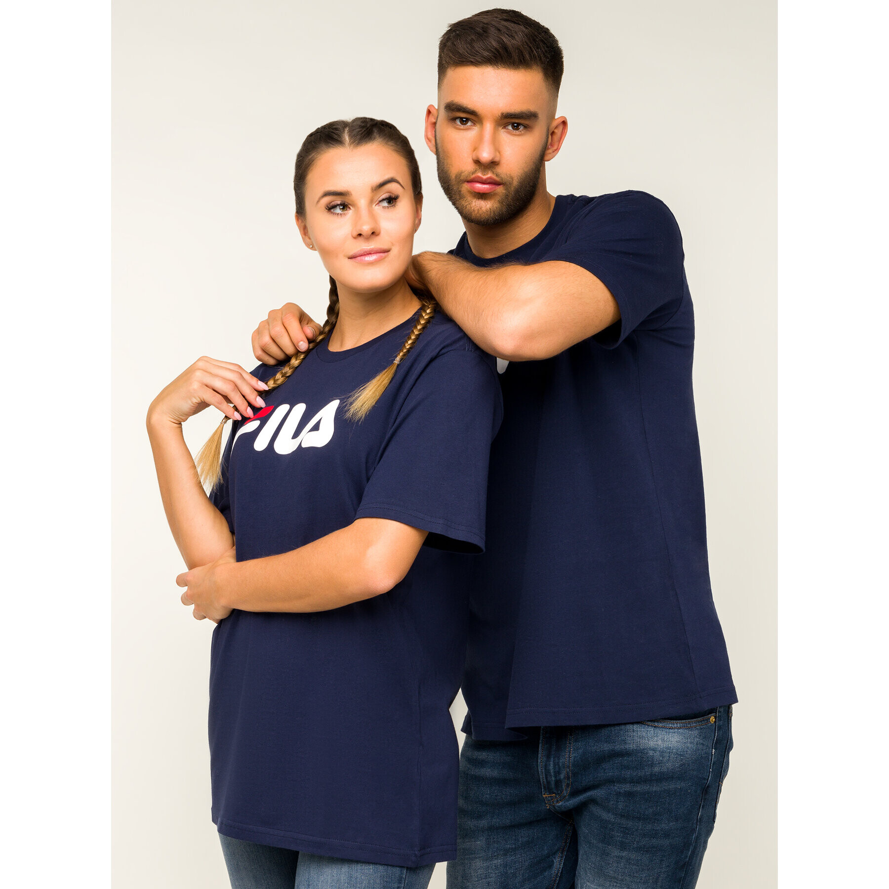 Fila Tricou Unisex 681093 Bleumarin Regular Fit - Pled.ro