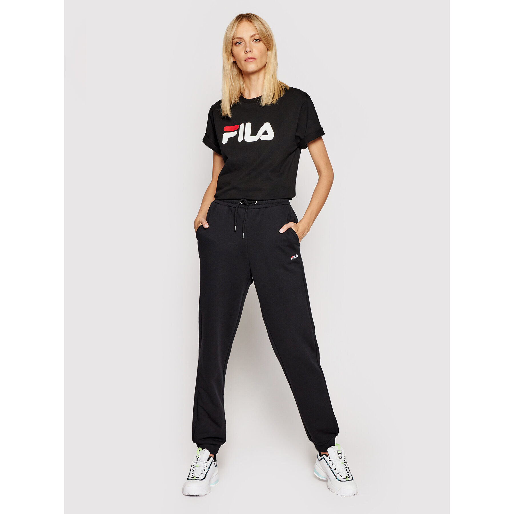 Fila Tricou Unisex 681093 Negru Regular Fit - Pled.ro