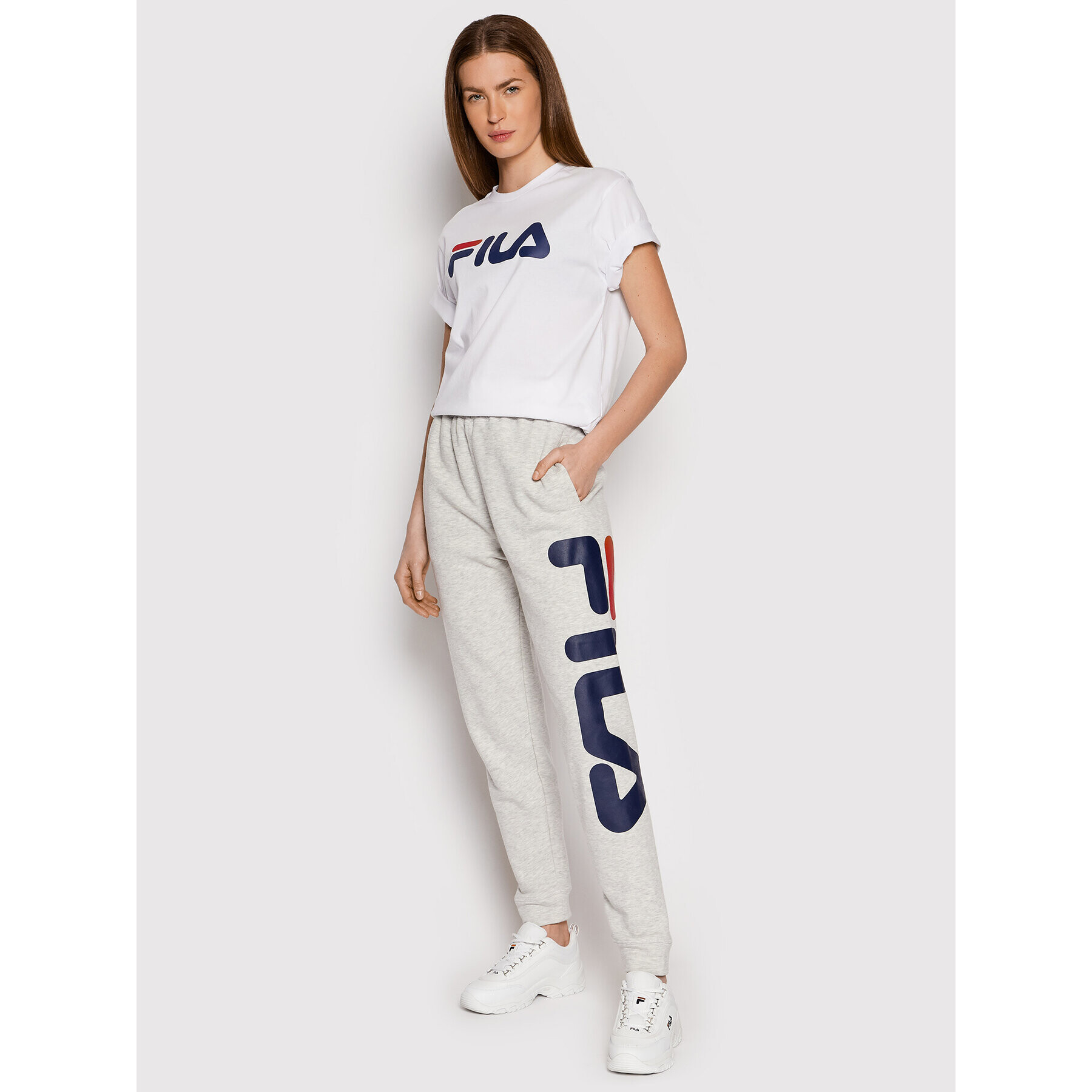 Fila Tricou Unisex Bellano FAU0067 Alb Regular Fit - Pled.ro