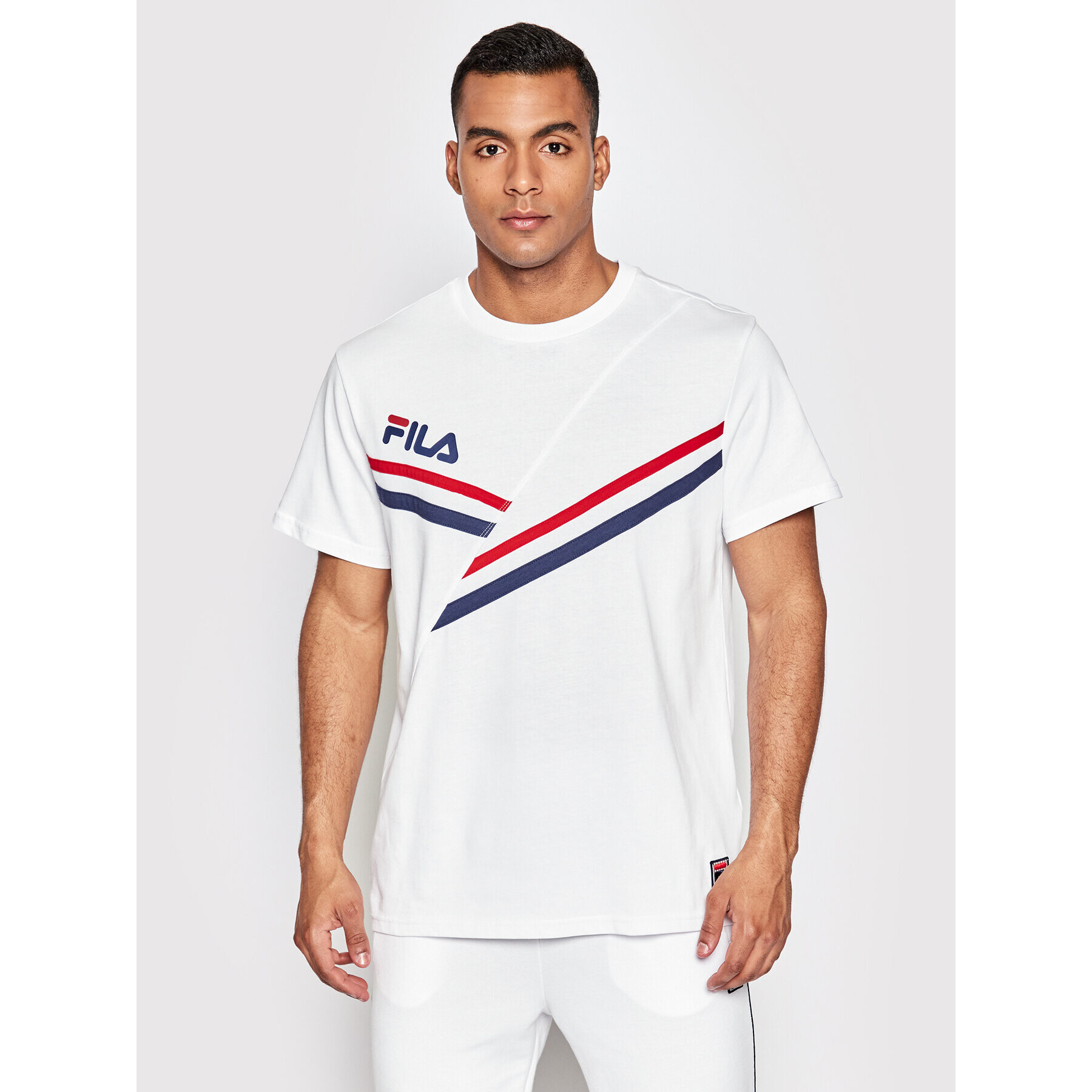 Fila Tricou Znaim FAM0089 Alb Regular Fit - Pled.ro