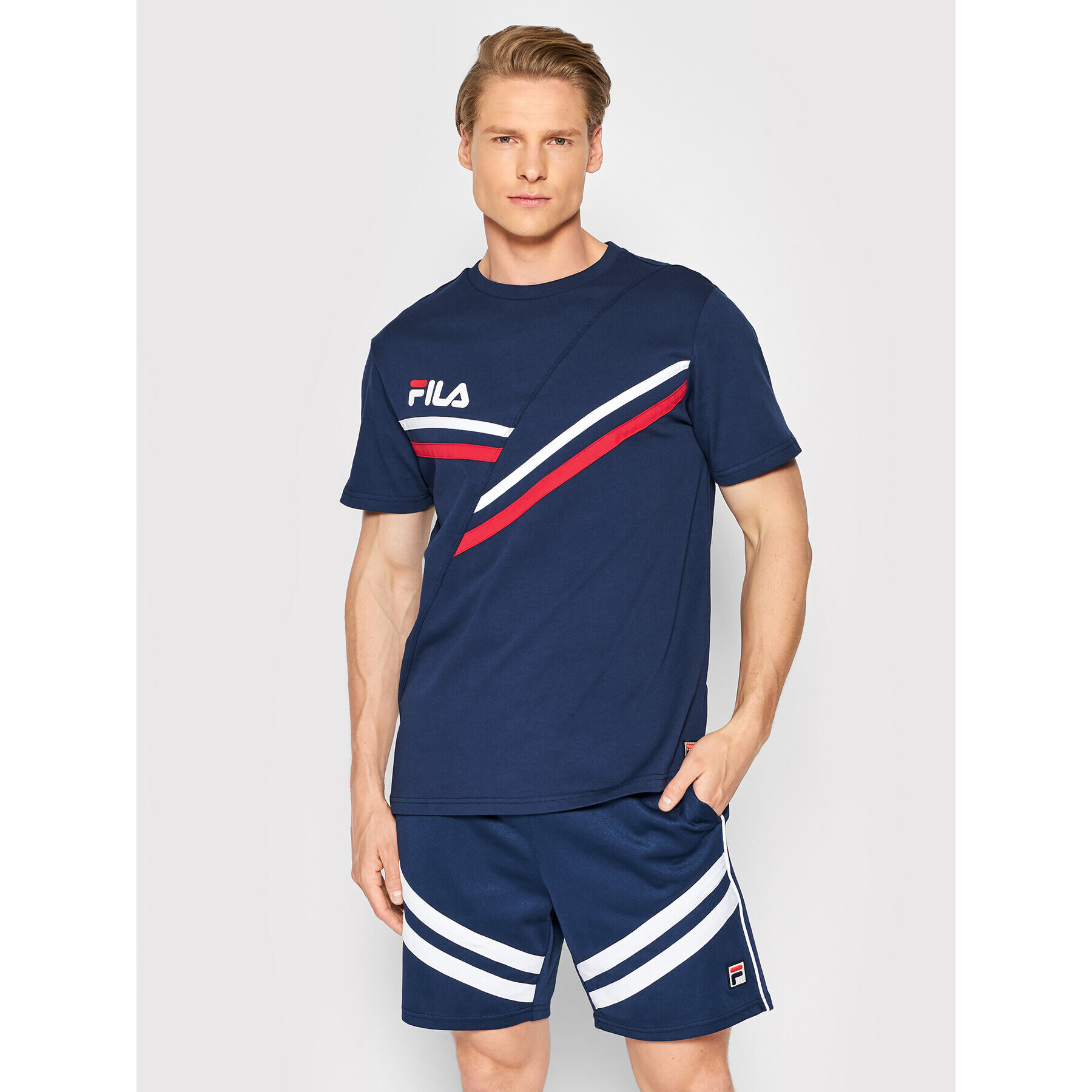 Fila Tricou Znaim FAM0089 Bleumarin Regular Fit - Pled.ro