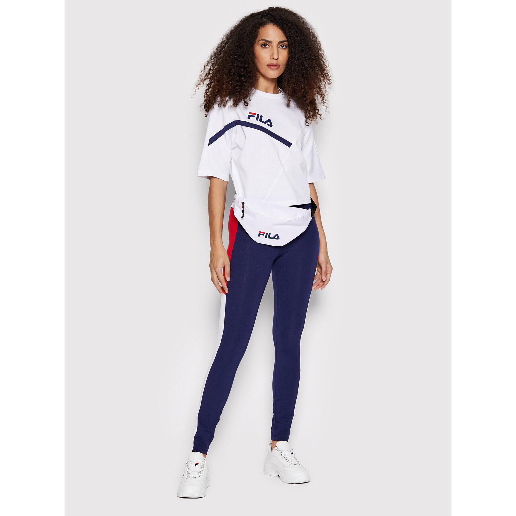 Fila Tricou Zug FAW0156 Alb Cropped Fit - Pled.ro