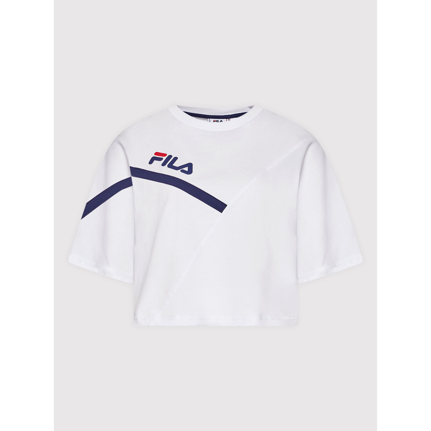 Fila Tricou Zug FAW0156 Alb Cropped Fit - Pled.ro