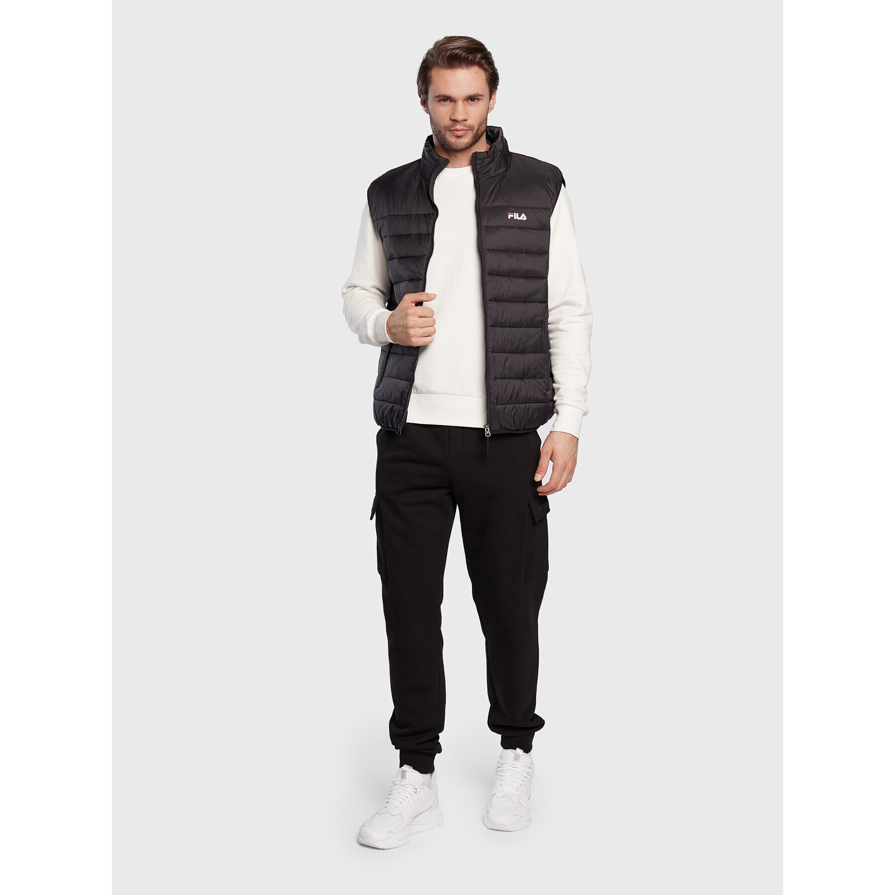 Fila Vestă Berglicht FAM0352 Negru Regular Fit - Pled.ro