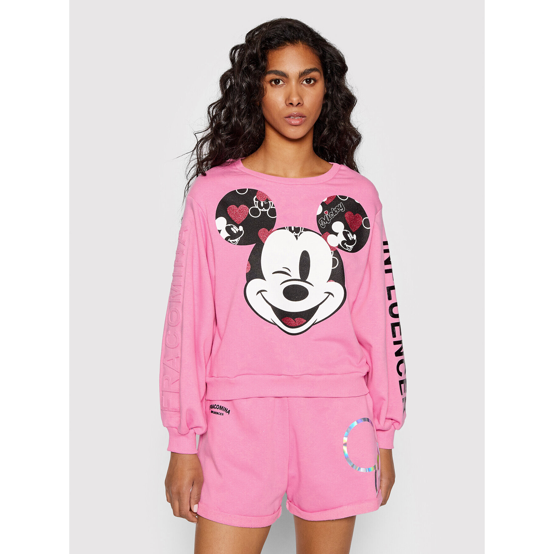 Fracomina Bluză DISNEY FD22ST9052F409N5 Roz Over Fit - Pled.ro