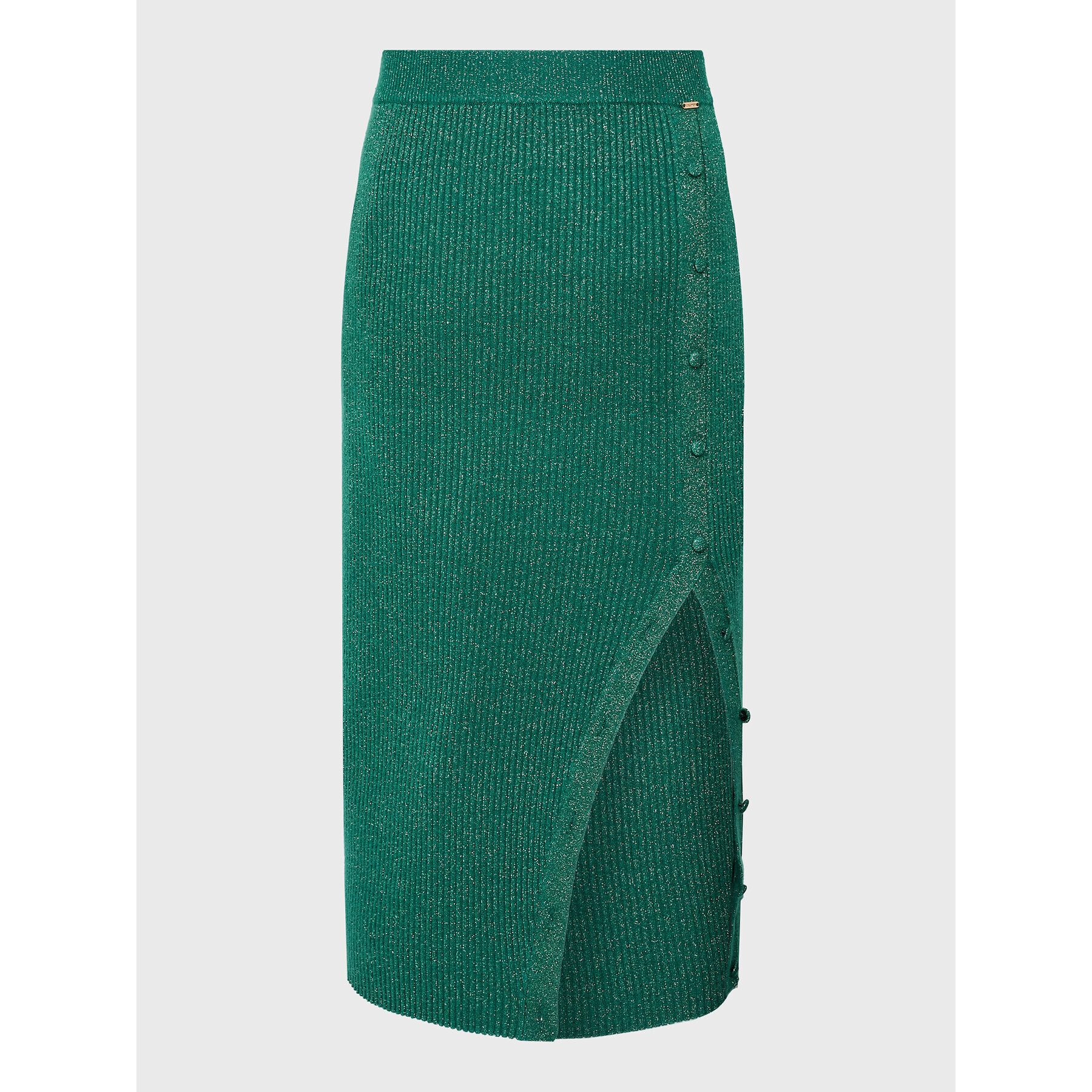 Fracomina Fustă tip creion FR22WG4003K459Q7 Verde Slim Fit - Pled.ro