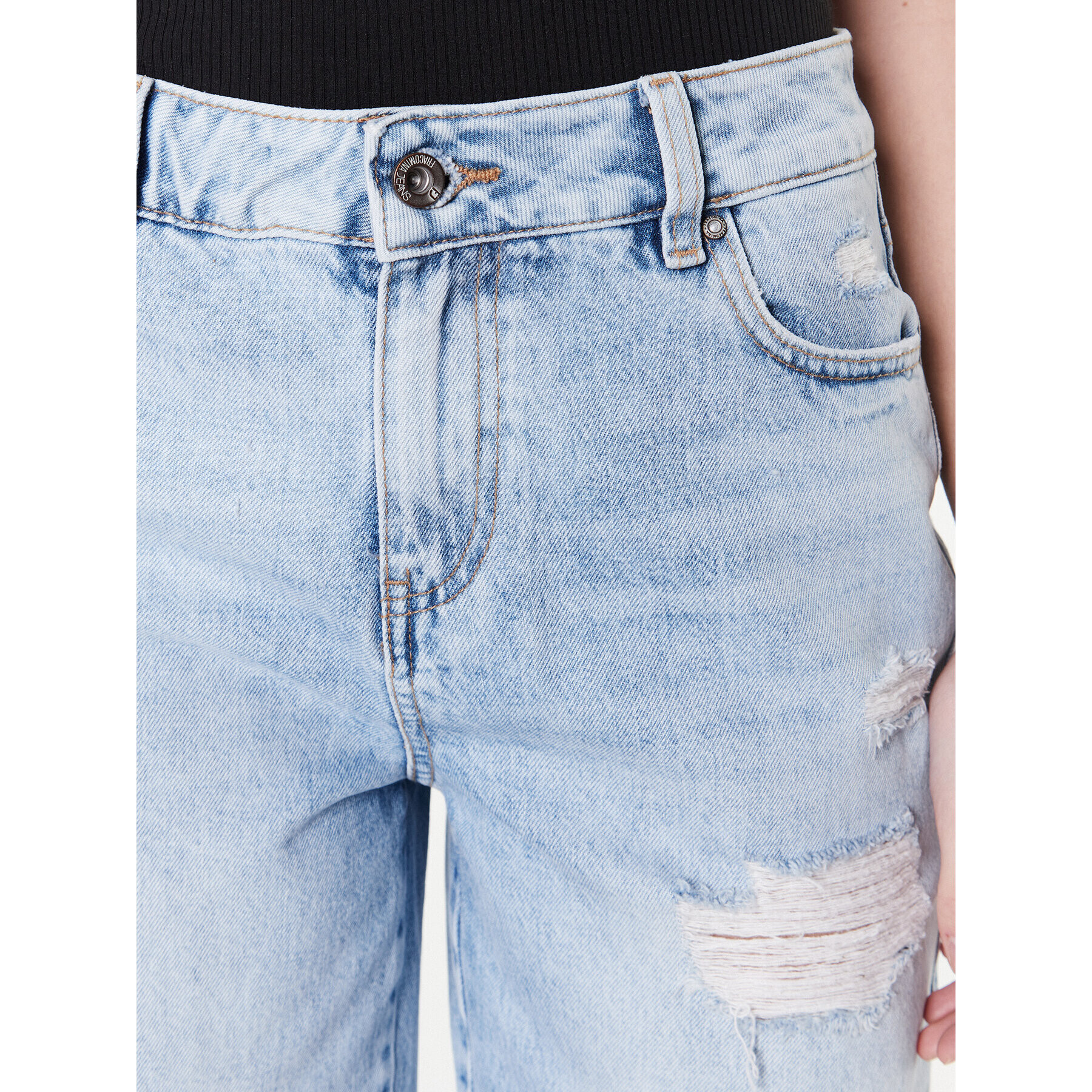 Fracomina Pantaloni scurți de blugi FP23SV6002D41903 Albastru Regular Fit - Pled.ro