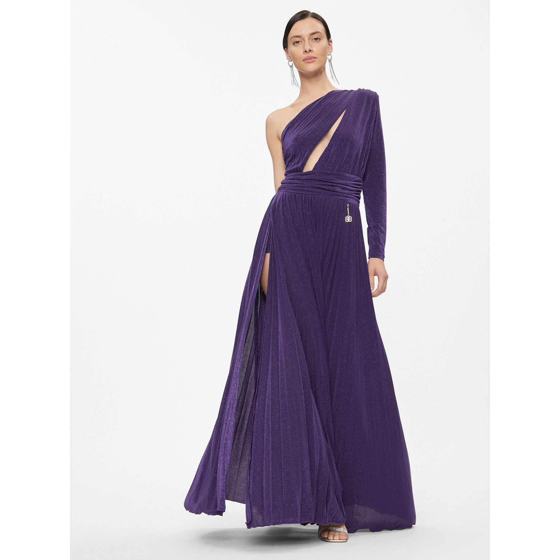 Fracomina Rochie de seară FQ23WD3011W576Q7 Violet Slim Fit - Pled.ro