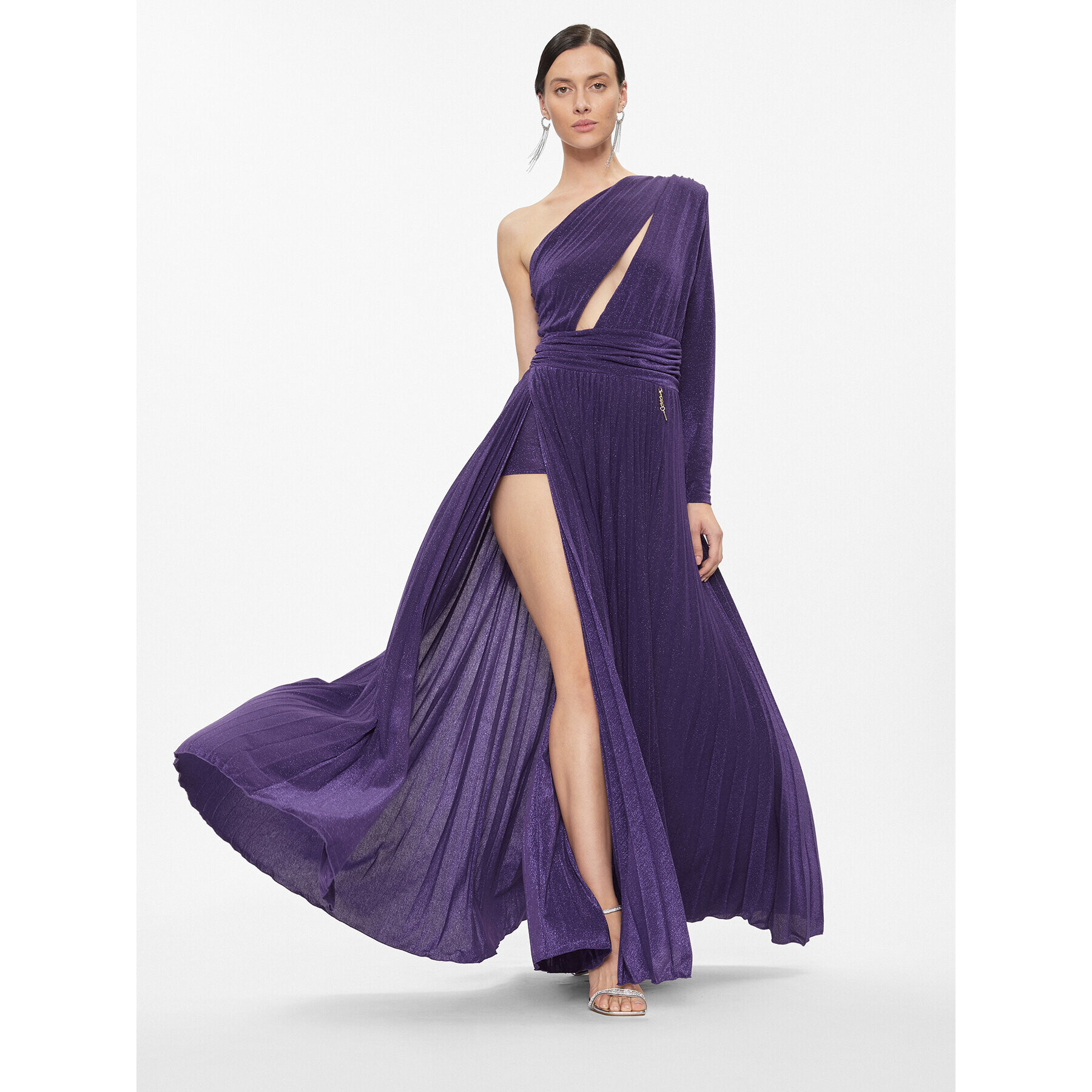 Fracomina Rochie de seară FQ23WD3011W576Q7 Violet Slim Fit - Pled.ro