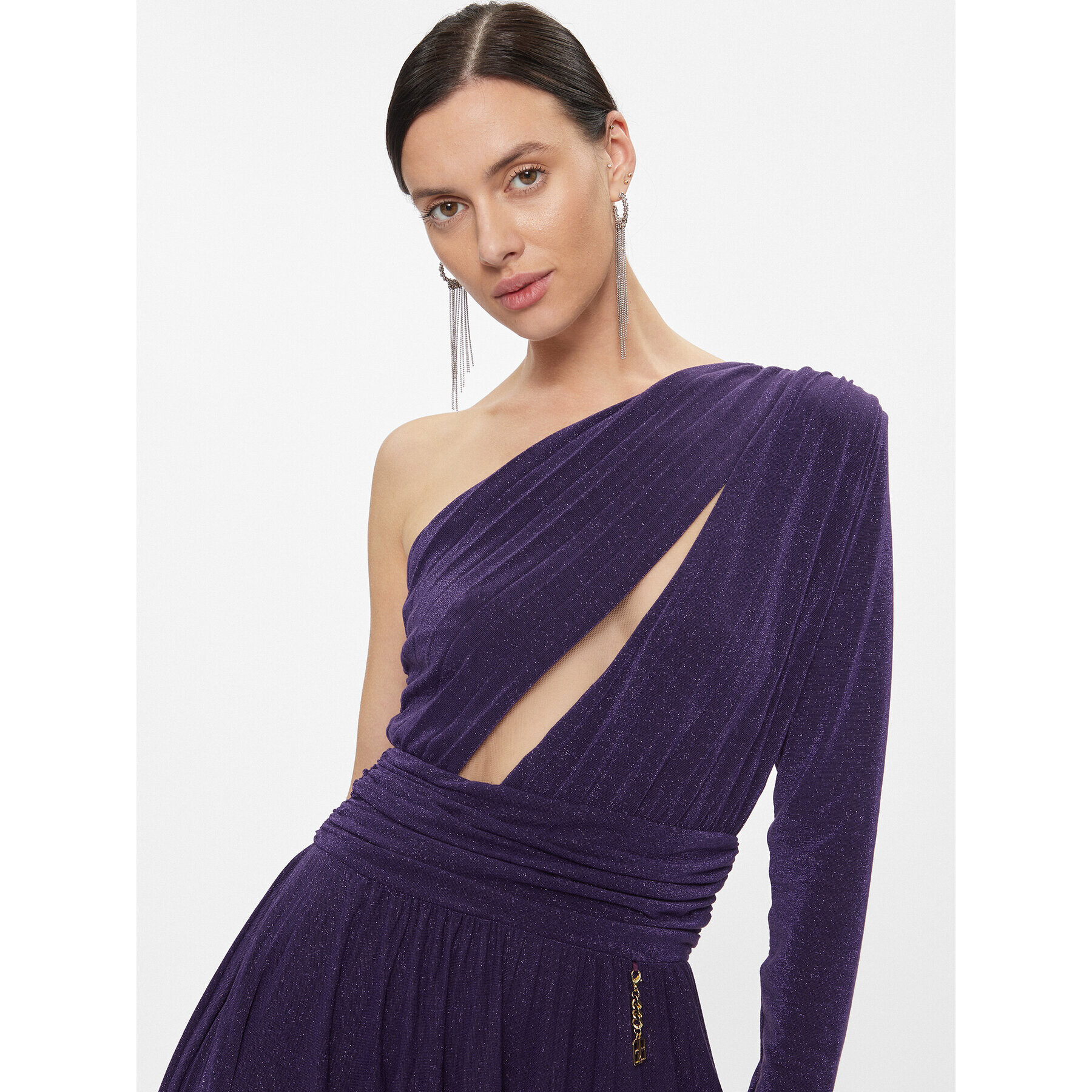 Fracomina Rochie de seară FQ23WD3011W576Q7 Violet Slim Fit - Pled.ro