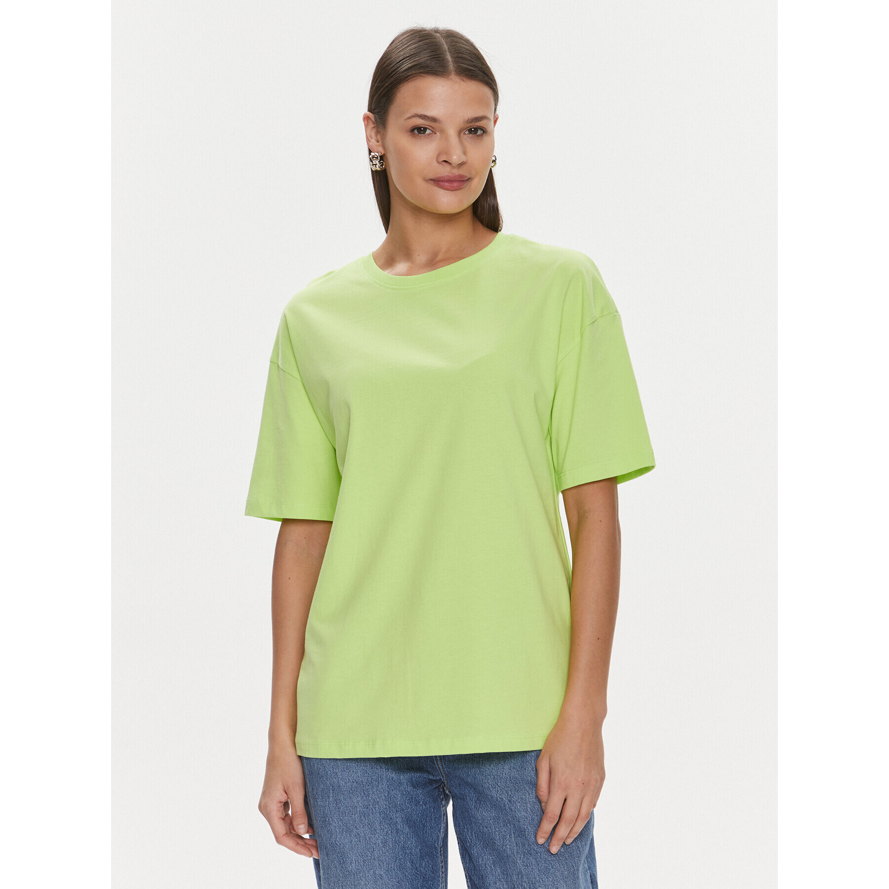 Fracomina Tricou FP24ST3006J465N5 Verde Loose Fit - Pled.ro