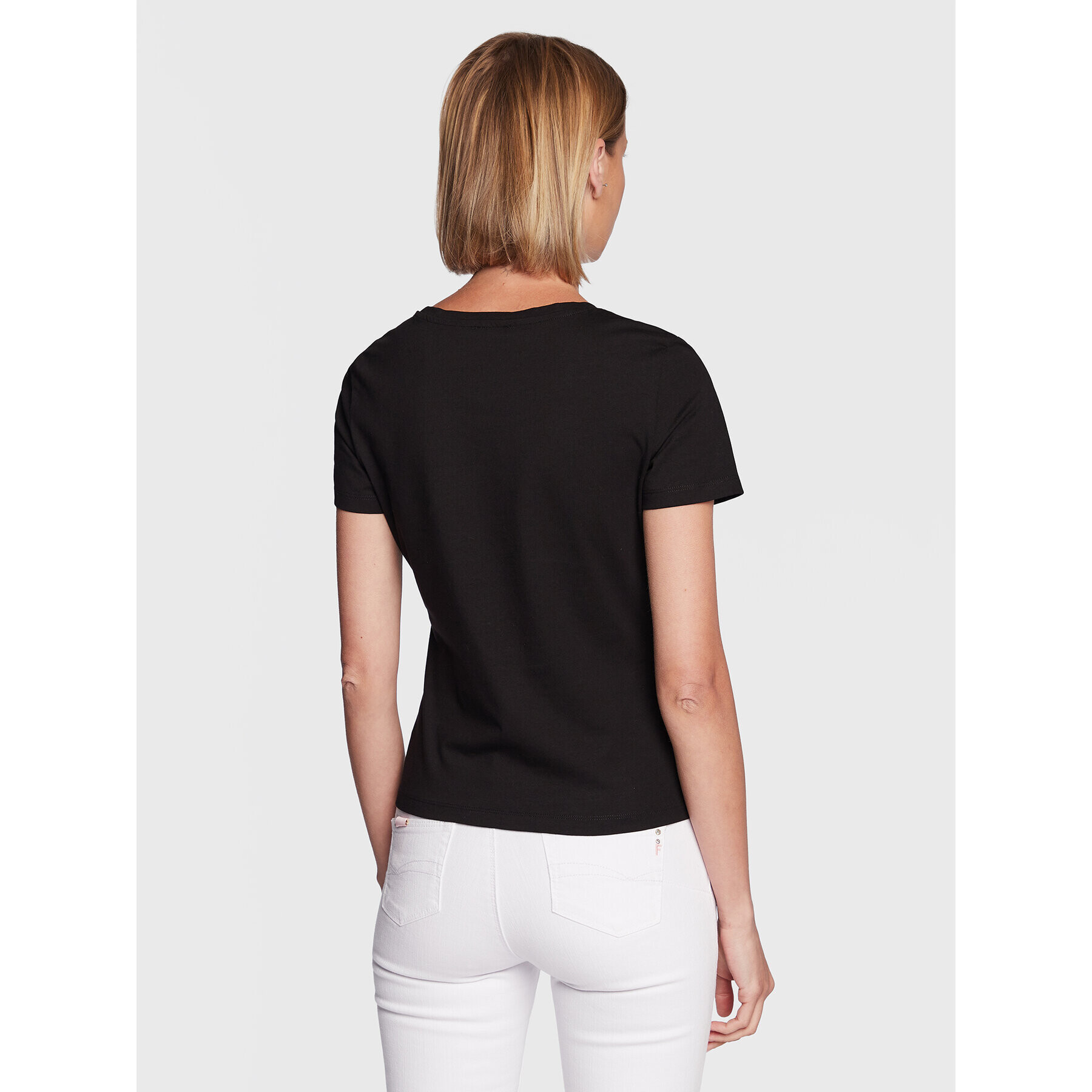 Fracomina Tricou FR23ST3002J40108 Negru Regular Fit - Pled.ro