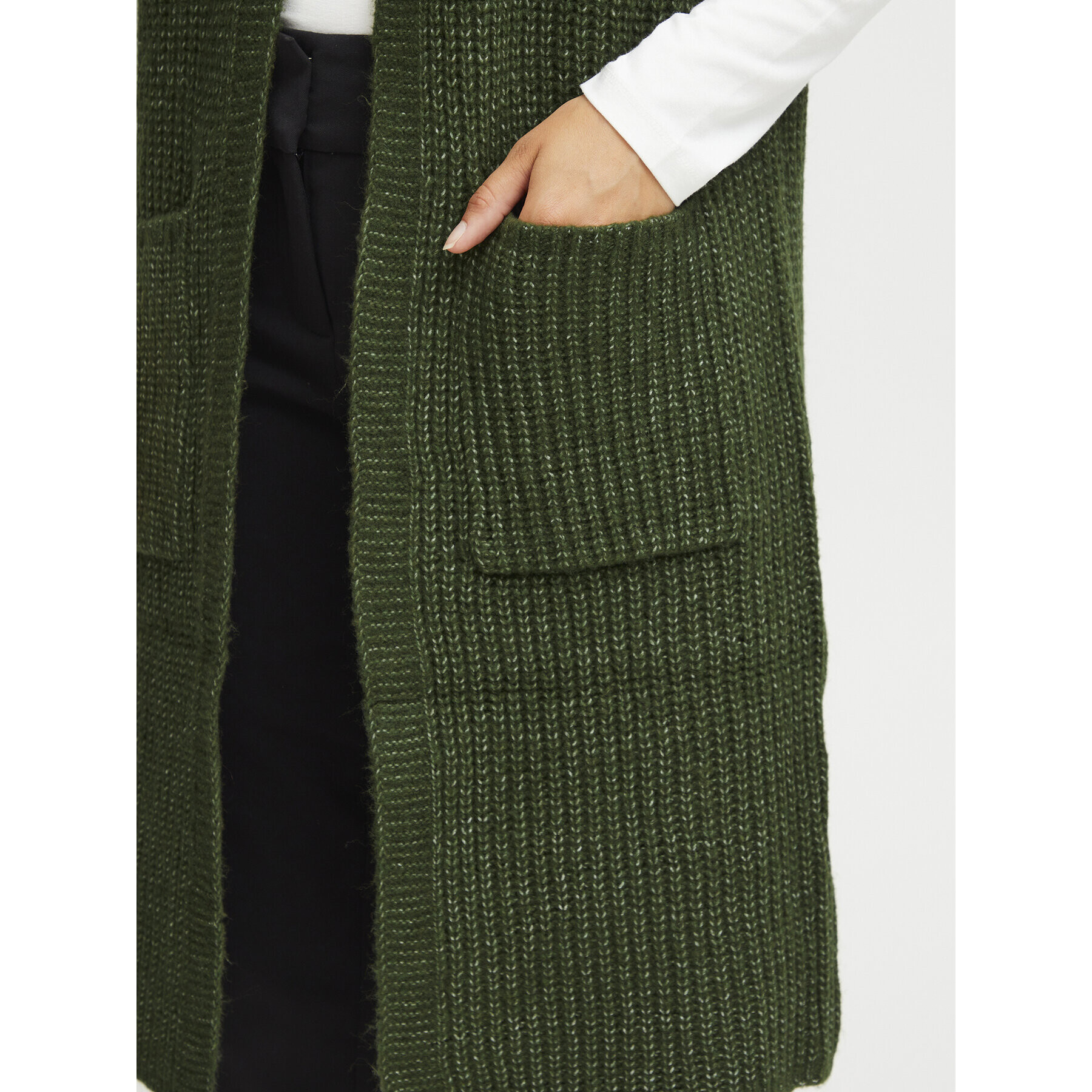 Fransa Cardigan 20612719 Verde Regular Fit - Pled.ro