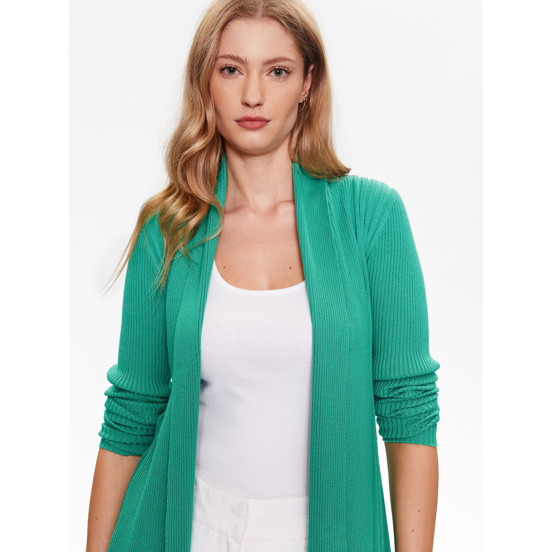 Fransa Cardigan 600778 Verde Regular Fit - Pled.ro