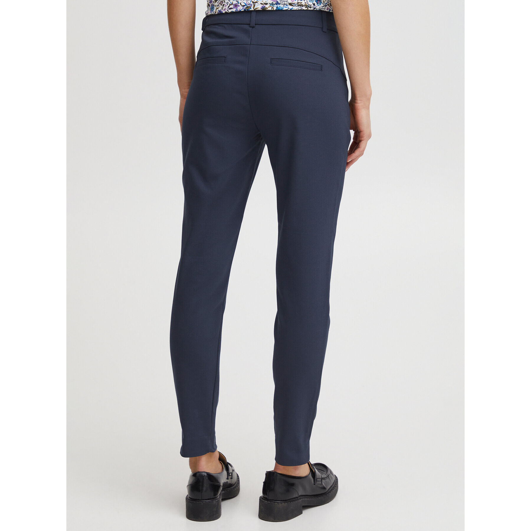 Fransa Pantaloni chino 20610983 Bleumarin Curvy Fit - Pled.ro