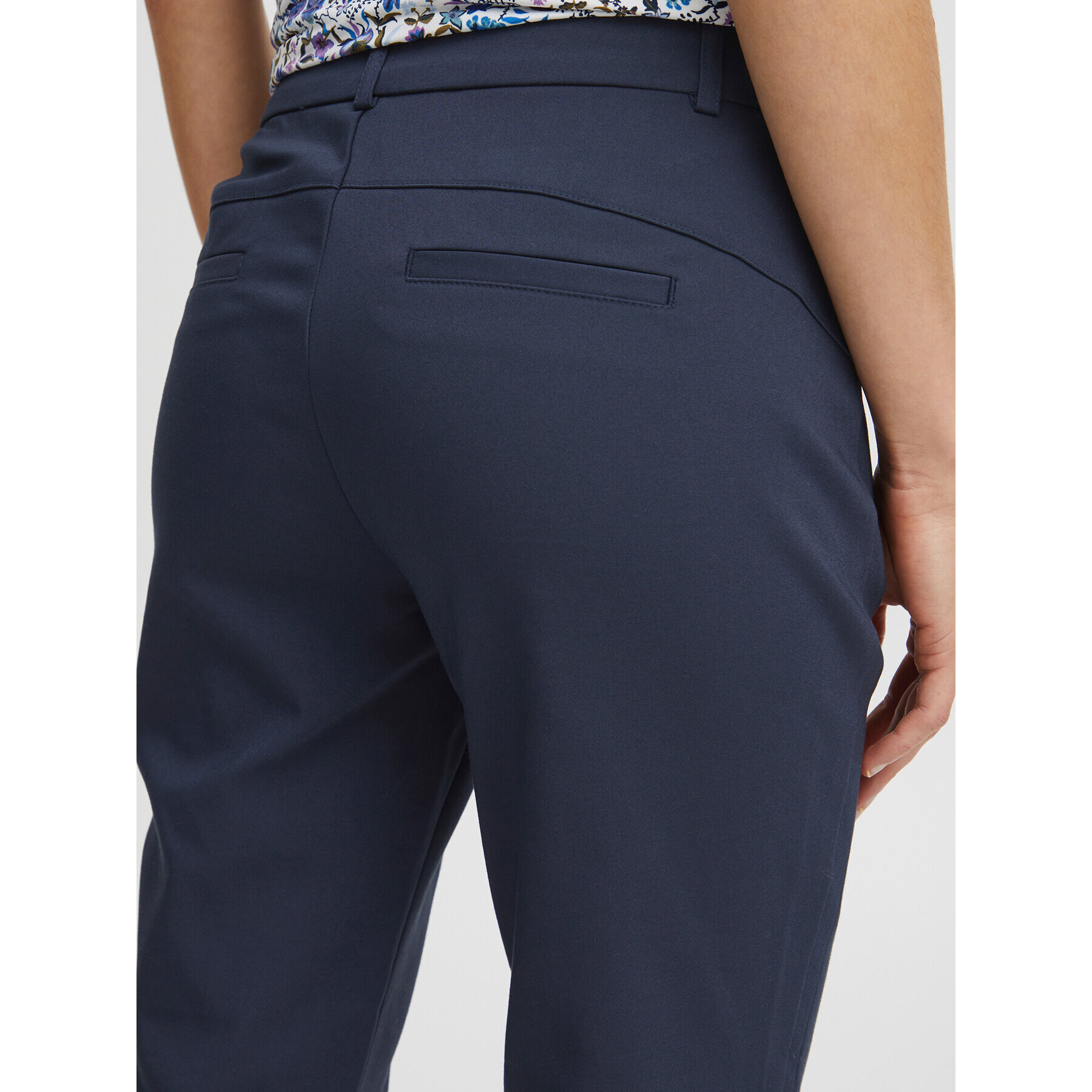 Fransa Pantaloni chino 20610983 Bleumarin Curvy Fit - Pled.ro