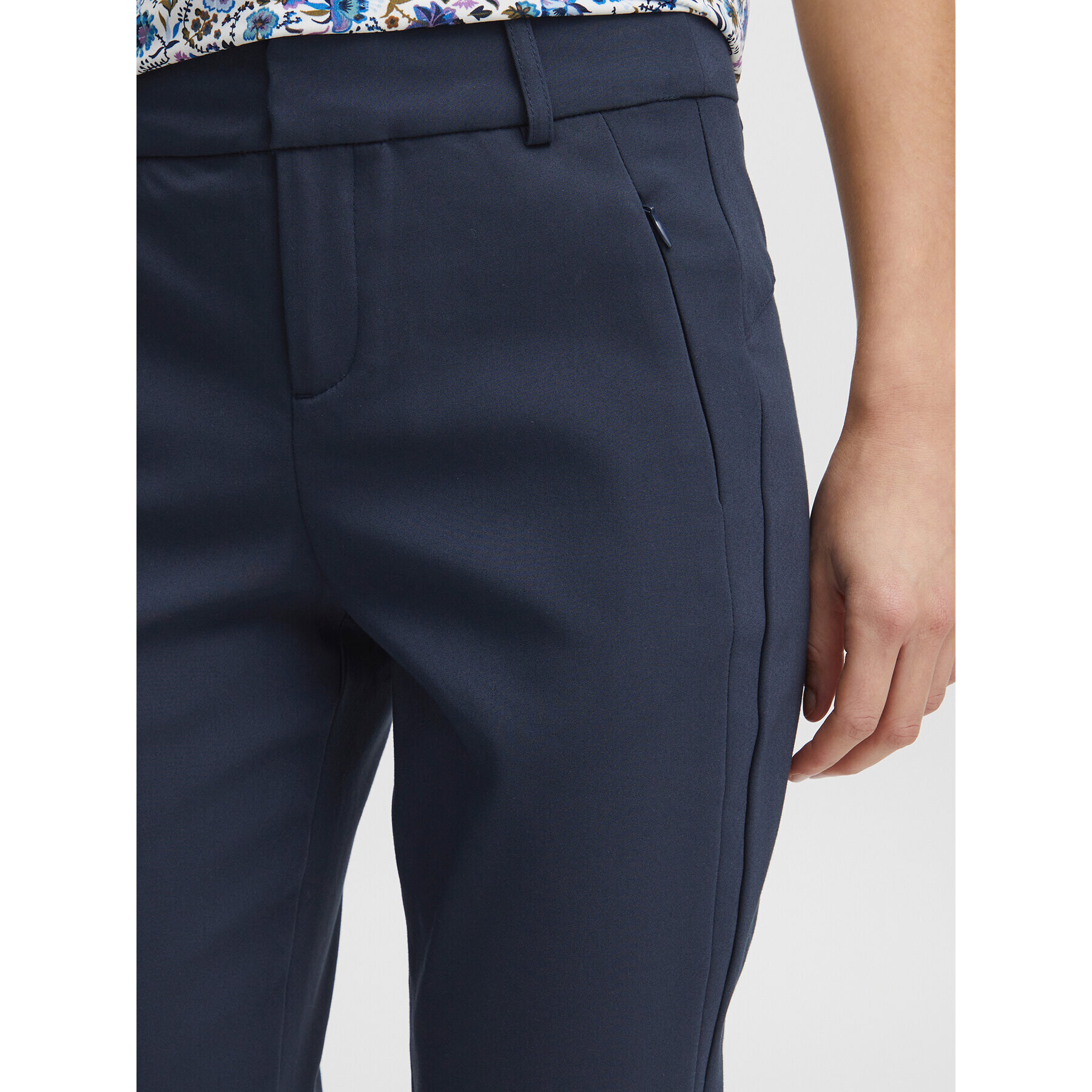 Fransa Pantaloni chino 20610983 Bleumarin Curvy Fit - Pled.ro