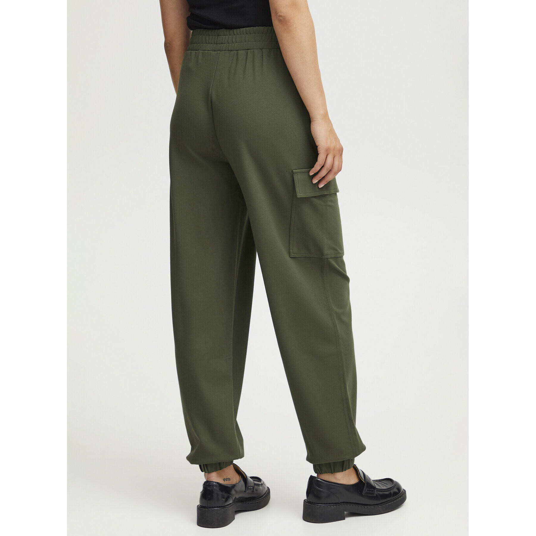 Fransa Pantaloni din material 20612726 Verde Regular Fit - Pled.ro