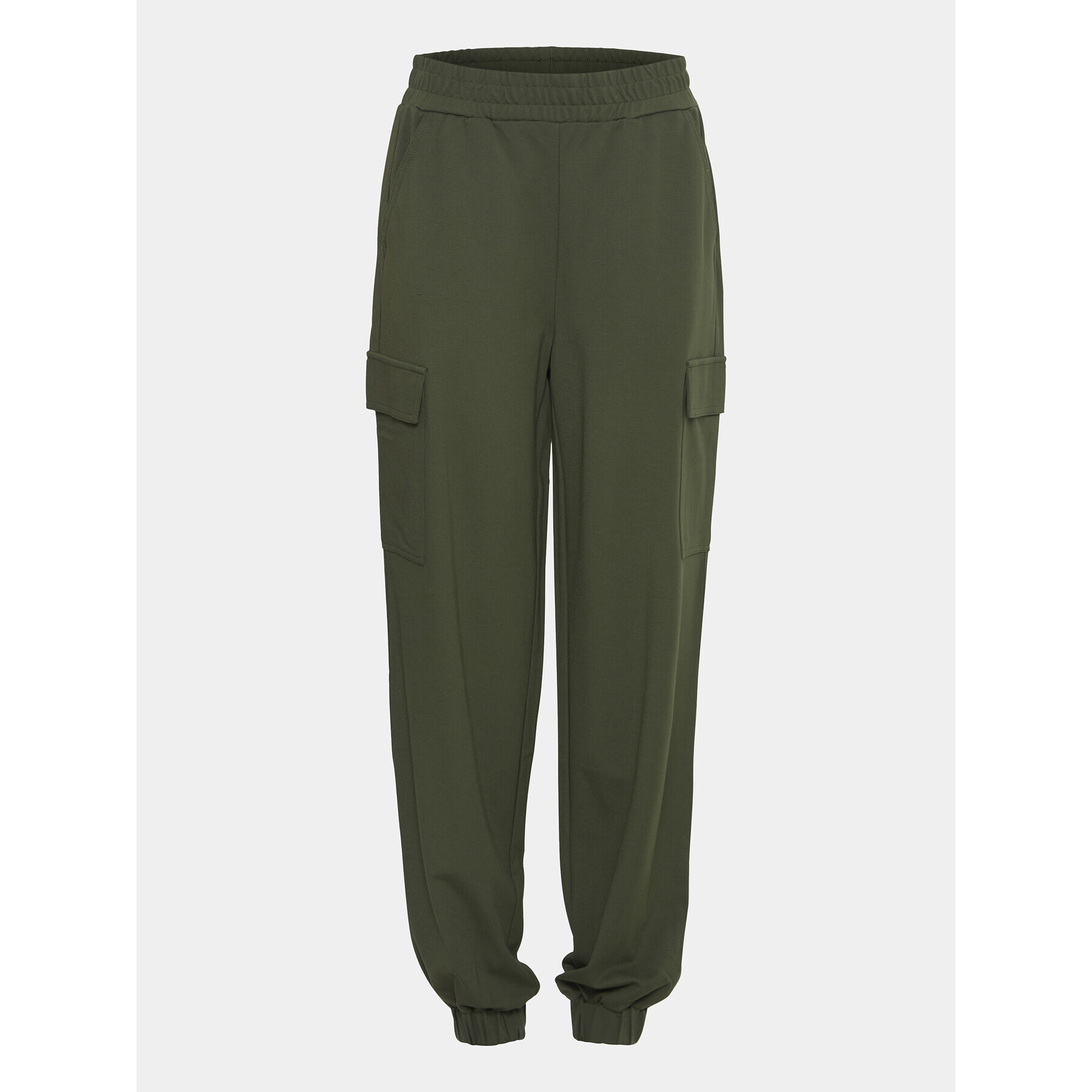 Fransa Pantaloni din material 20612726 Verde Regular Fit - Pled.ro