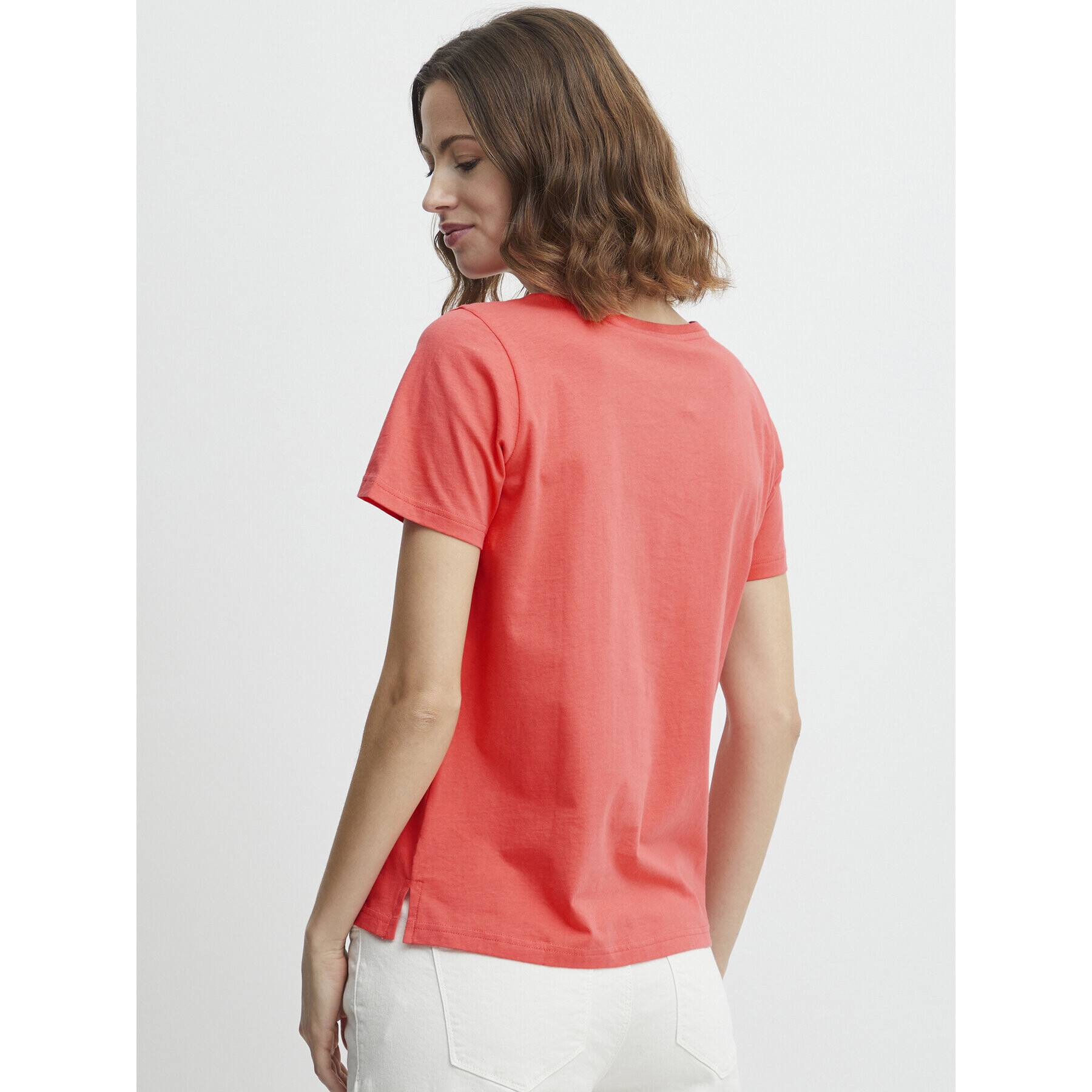 Fransa Tricou 20611797 Coral Regular Fit - Pled.ro