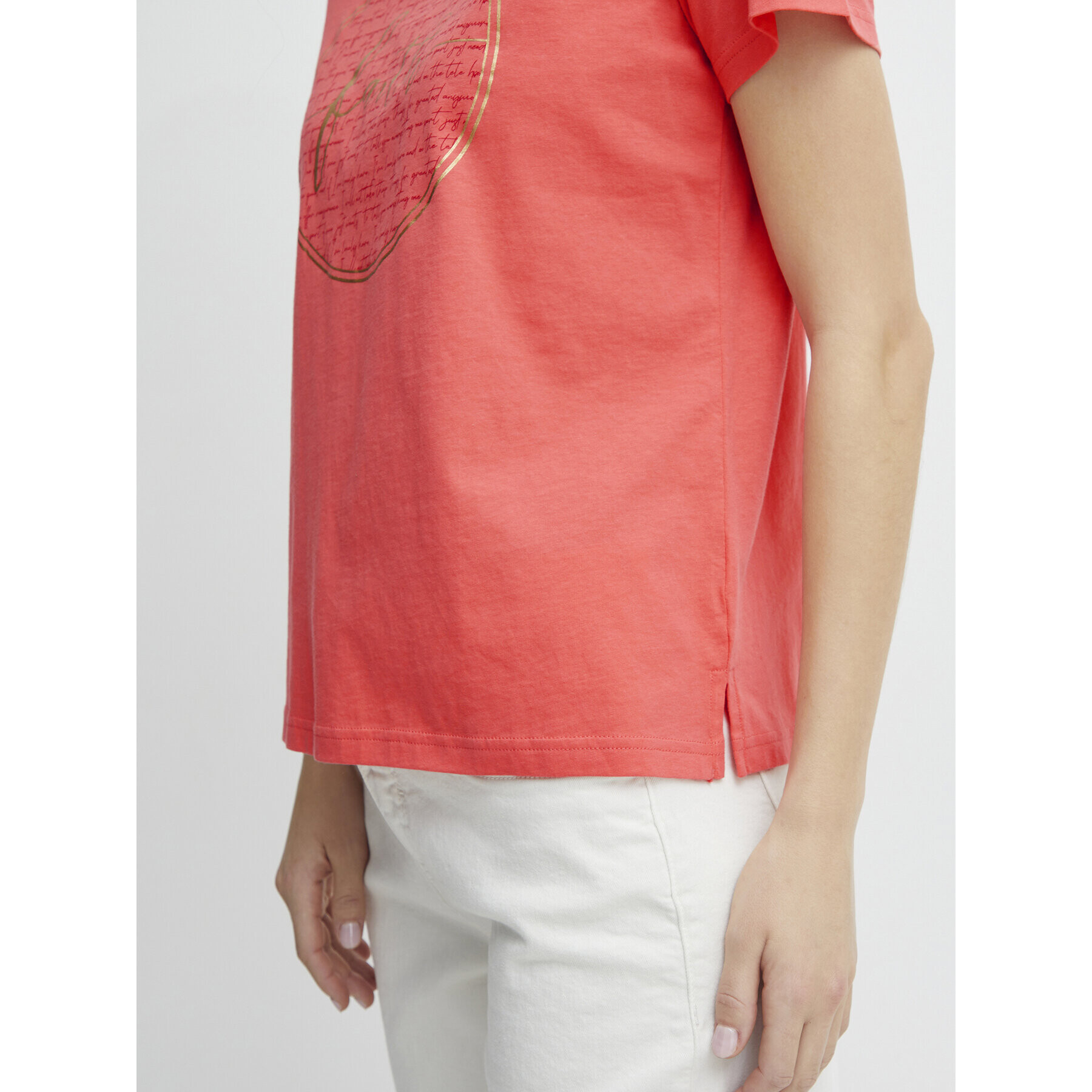 Fransa Tricou 20611797 Coral Regular Fit - Pled.ro