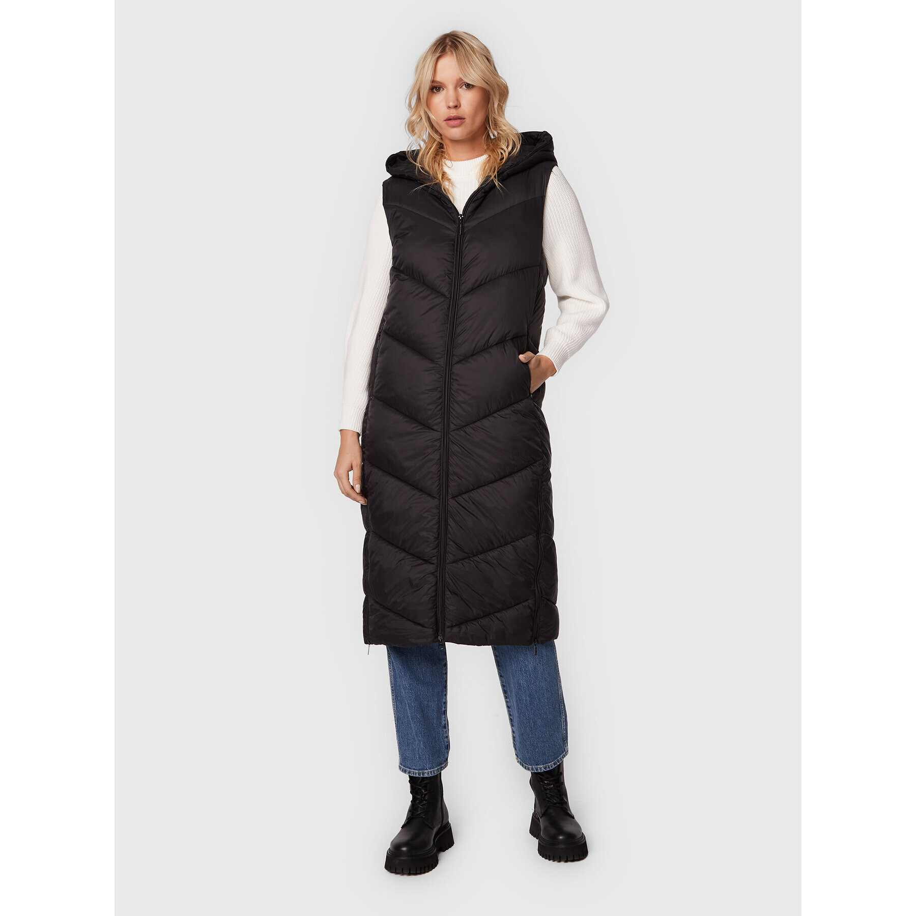 Frieda & Freddies Vestă 8510 Negru Regular Fit - Pled.ro