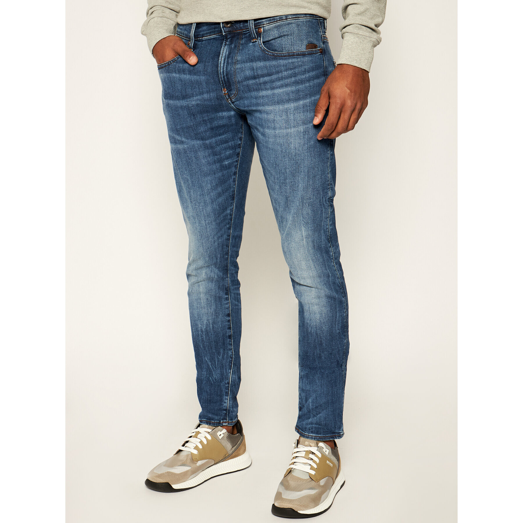 G-Star Raw Blugi Revend 51010-8968-6028 Bleumarin Skinny Fit - Pled.ro