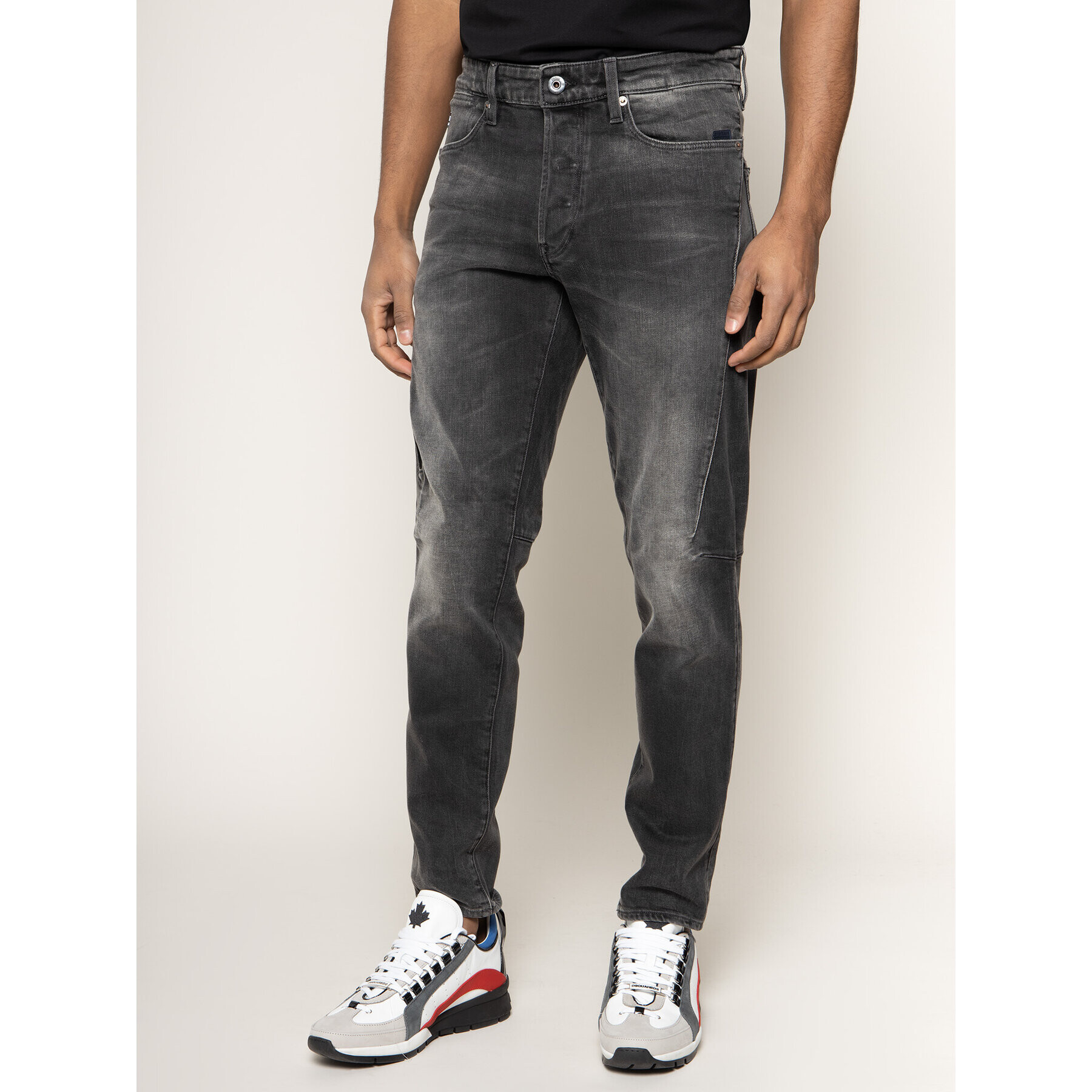 G-Star Raw Blugi Slim Fit Citishield D14456-B455-B207 Negru Slim Tapered Fit - Pled.ro