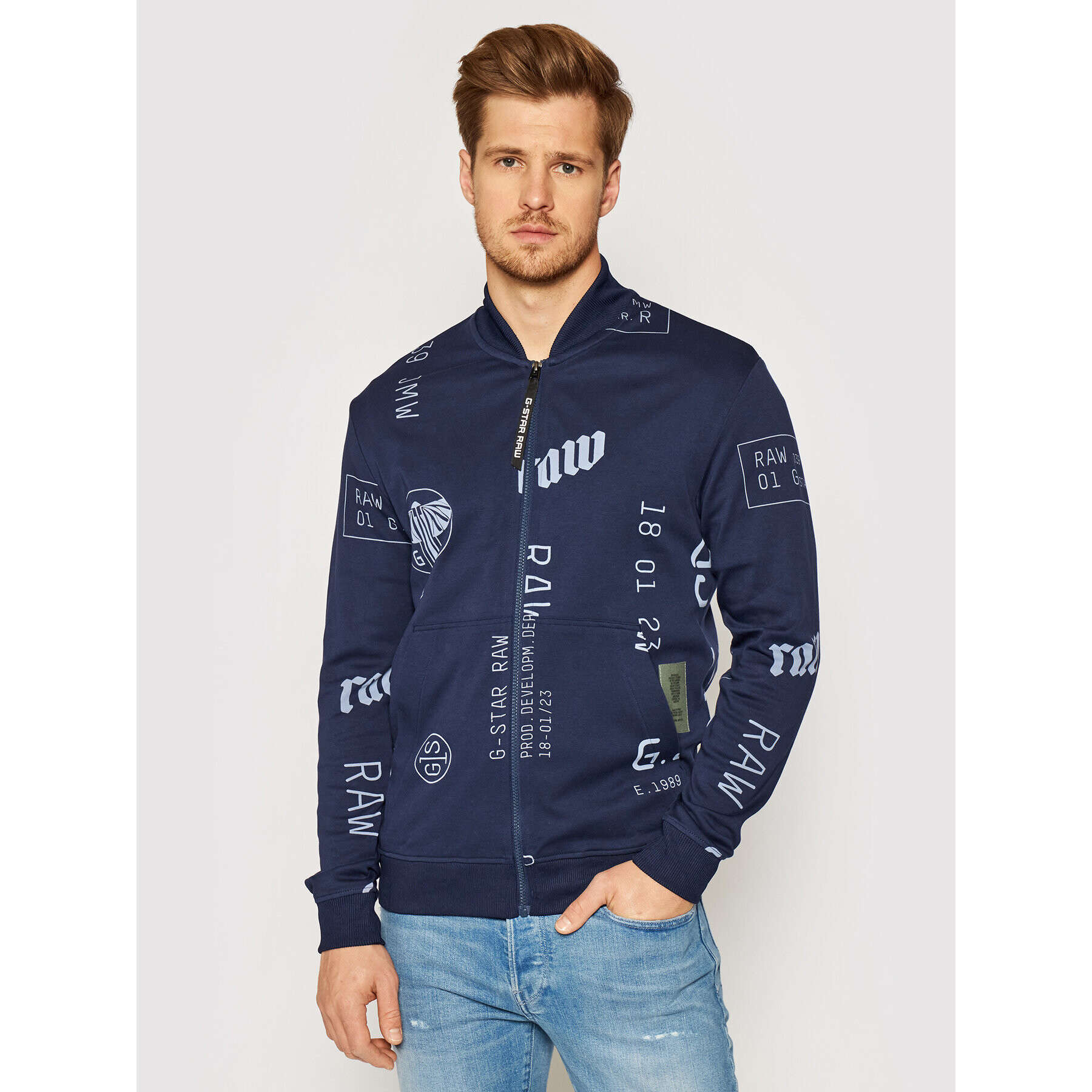 G-Star Raw Bluză Extreme Ao Baseball Tweeter D19885-C798-C548 Bleumarin Regular Fit - Pled.ro