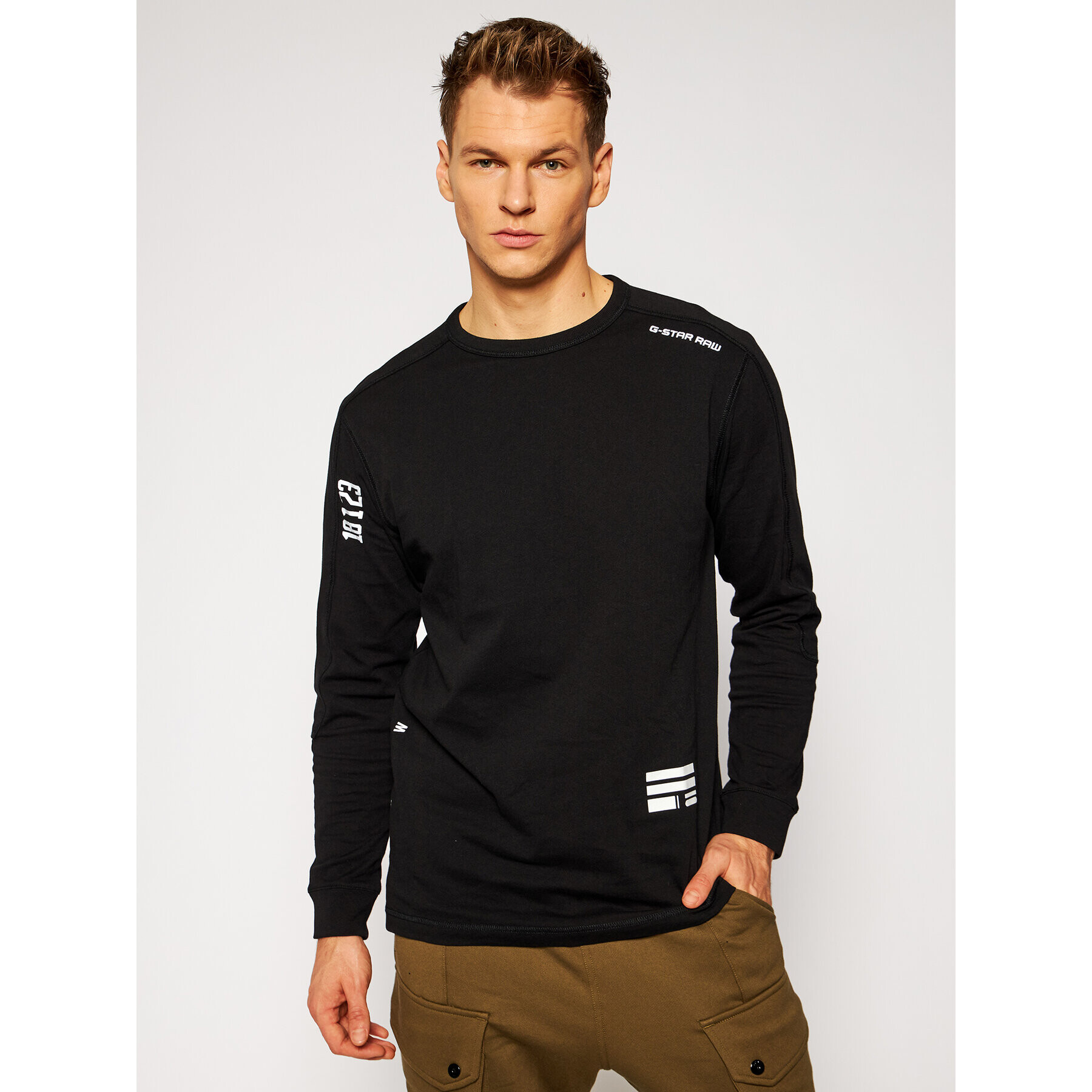 G-Star Raw Bluză Multi Logo Korpaz D18205-C336-6484 Negru Regular Fit - Pled.ro