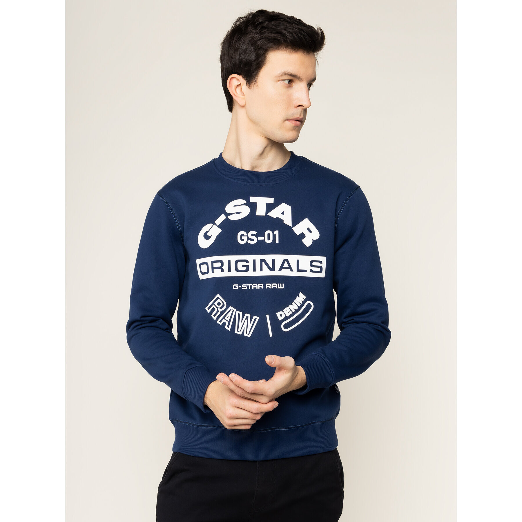 G-Star Raw Bluză Originals Logo Gr D16466-A612-1305 Bleumarin Regular Fit - Pled.ro