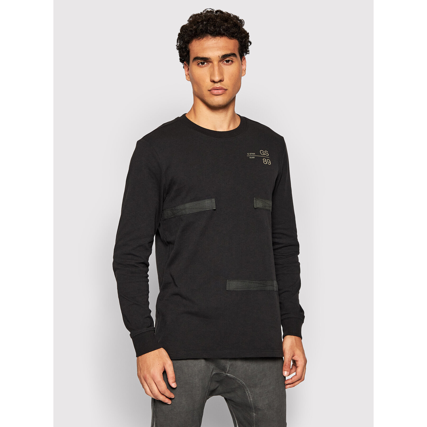 G-Star Raw Bluză Tape Detail D20386-C336-6484 Negru Regular Fit - Pled.ro